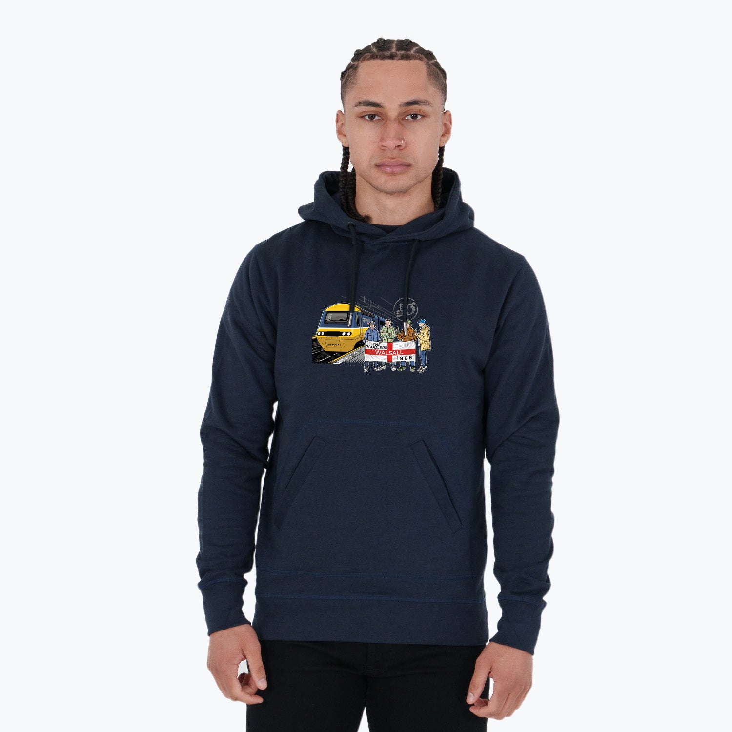 Walsall Excursions Hoodie Navy - Peaceful Hooligan