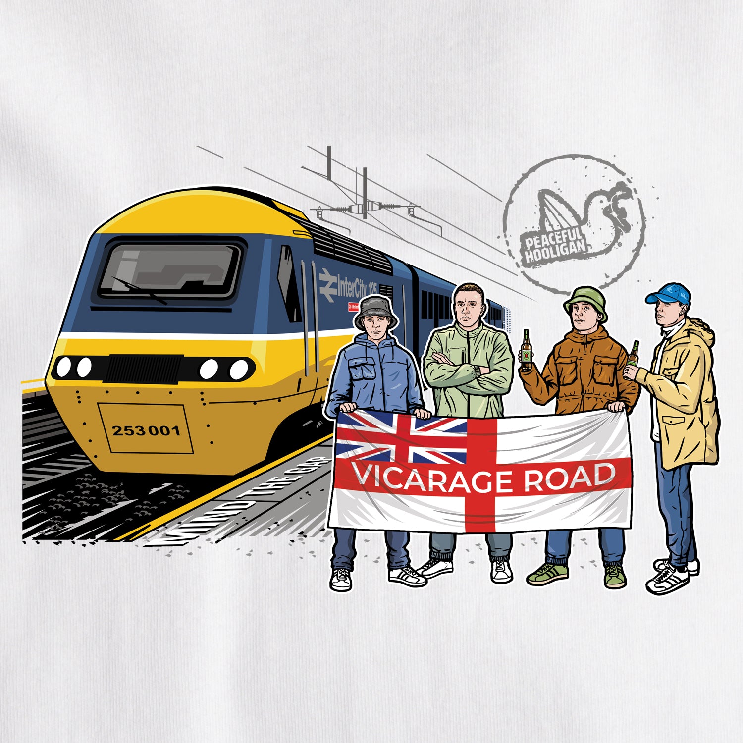 Vicarage Road Excursions T-Shirt White - Peaceful Hooligan