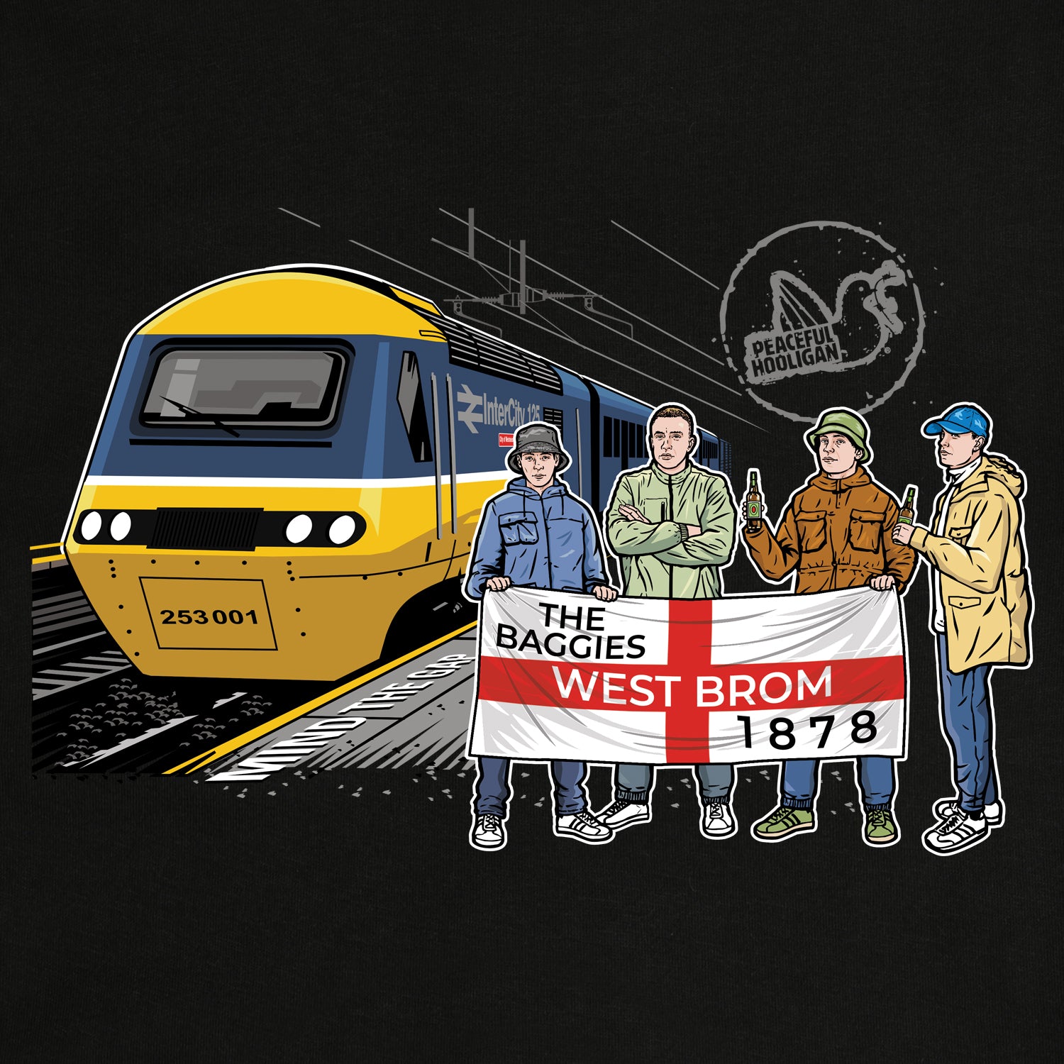 West Brom Excursions Sweatshirt Black - Peaceful Hooligan