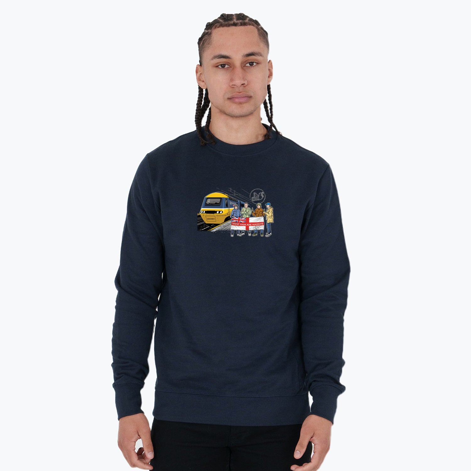 Upton Park Excursions Sweatshirt Navy - Peaceful Hooligan