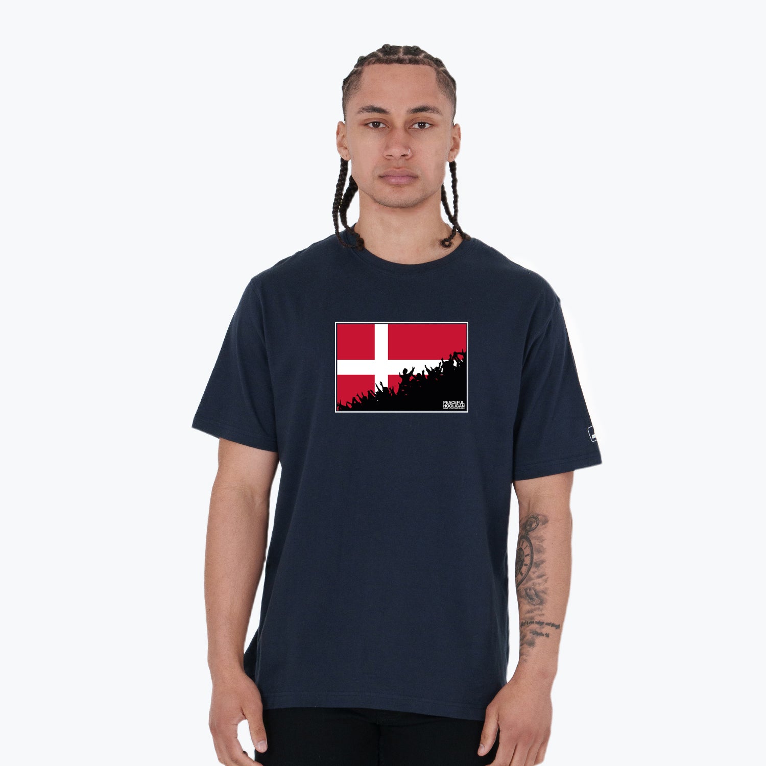Denmark Fanatics T-Shirt Navy - Peaceful Hooligan