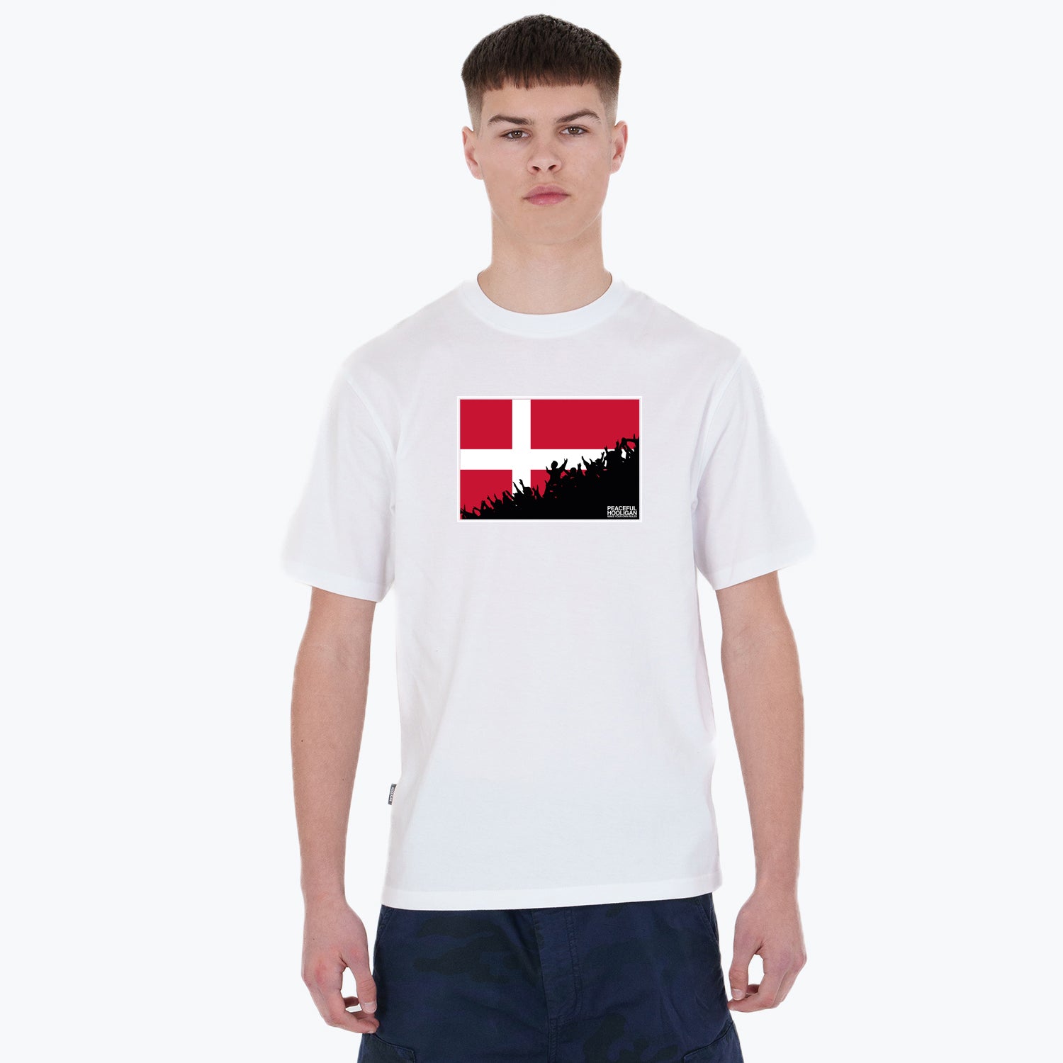 Denmark Fanatics T-Shirt White - Peaceful Hooligan