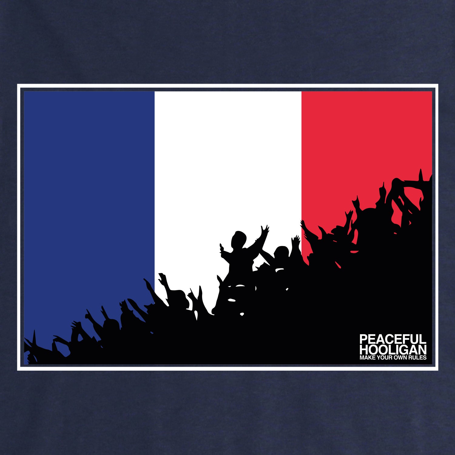 France Fanatics T-Shirt Navy - Peaceful Hooligan