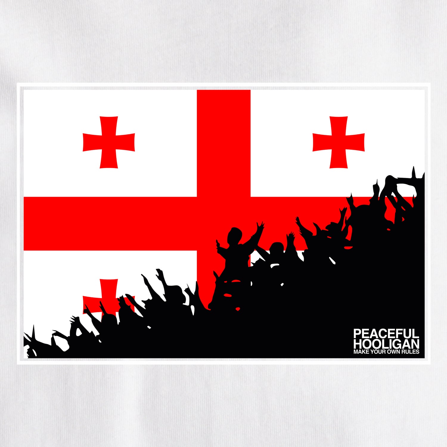 Georgia Fanatics T-Shirt White - Peaceful Hooligan