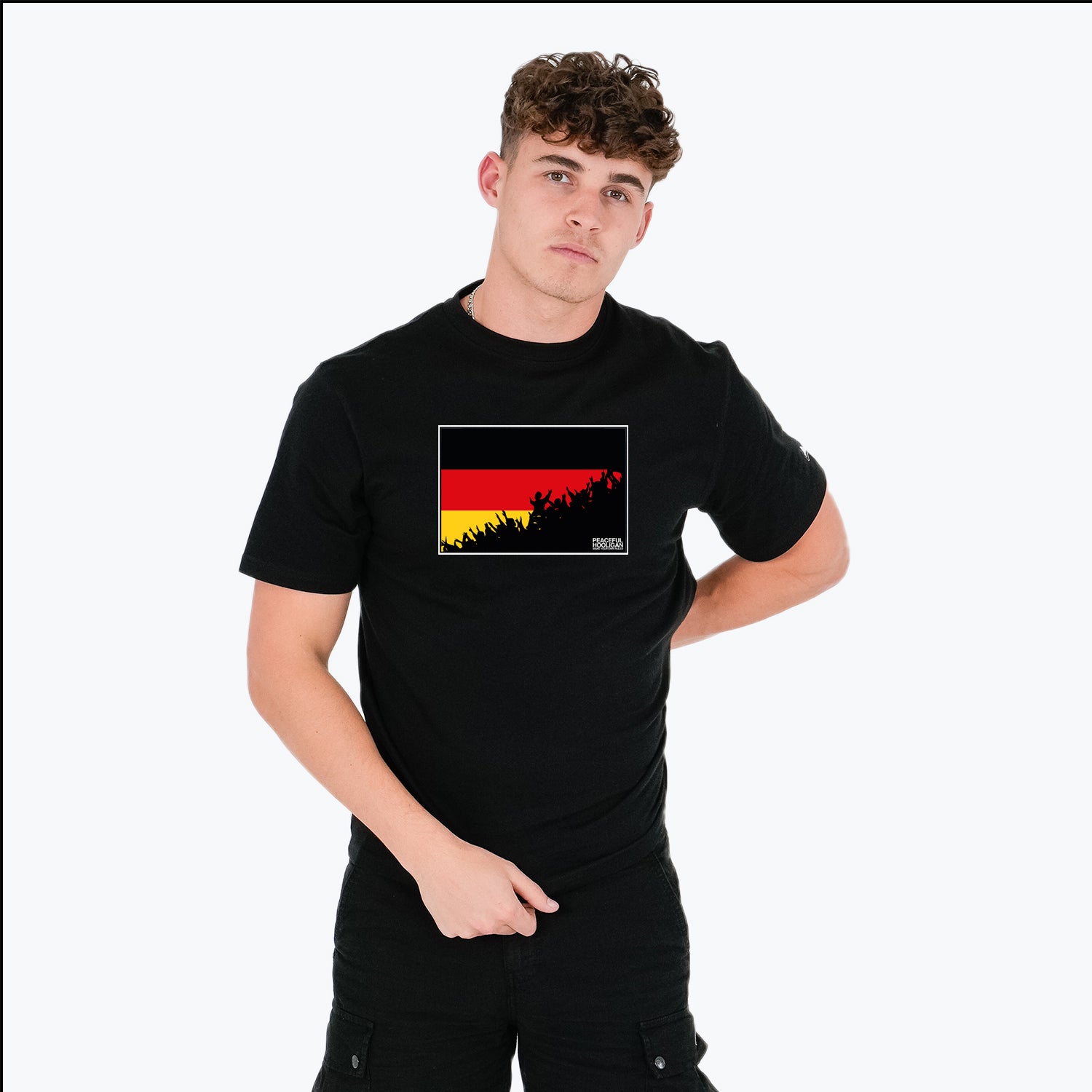 Germany Fanatics T-Shirt Black - Peaceful Hooligan