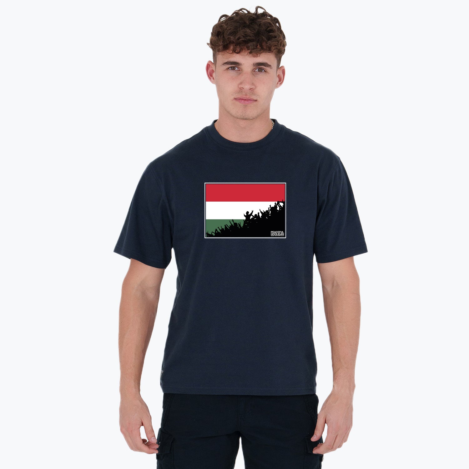Hungary Fanatics T-Shirt Navy - Peaceful Hooligan