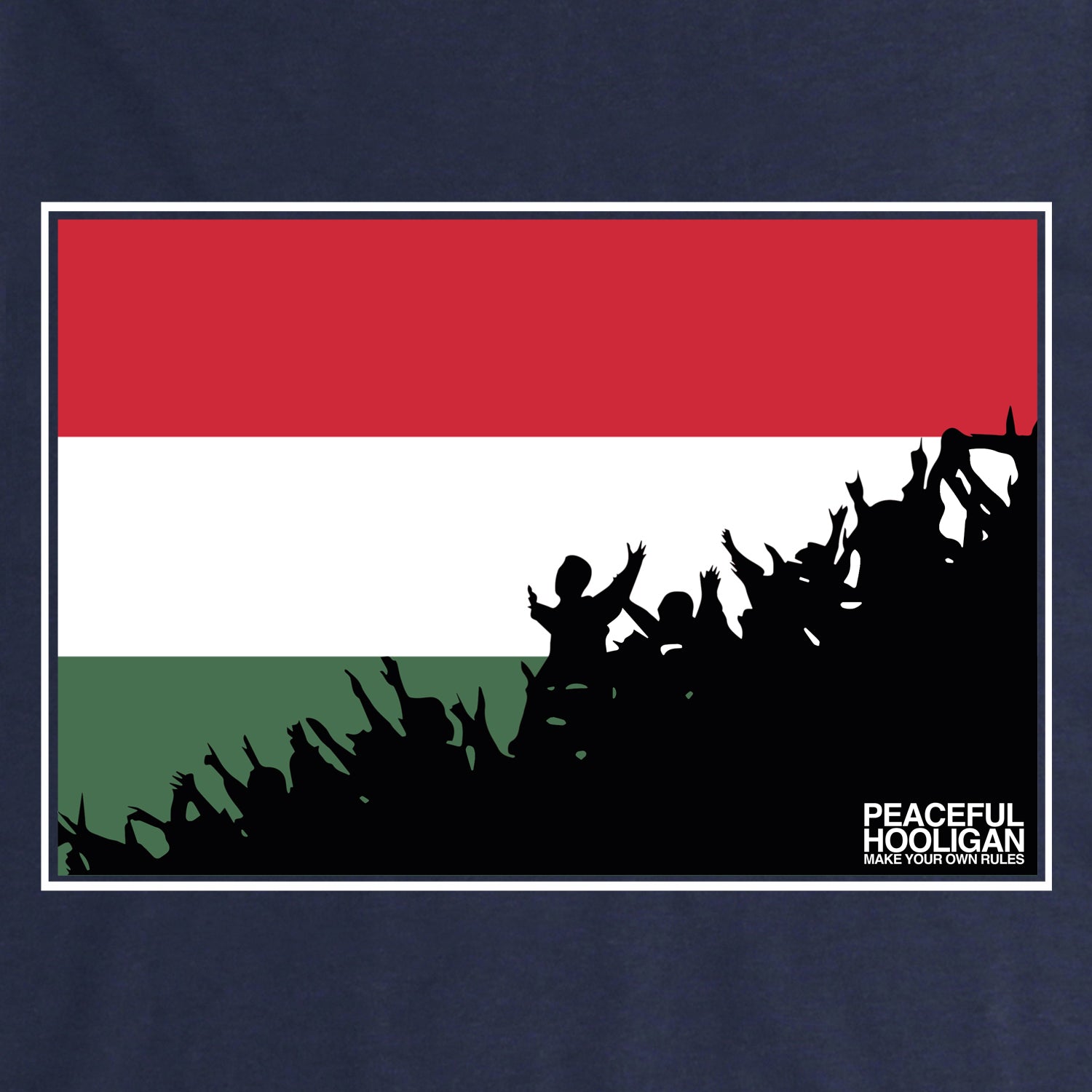 Hungary Fanatics T-Shirt Navy - Peaceful Hooligan