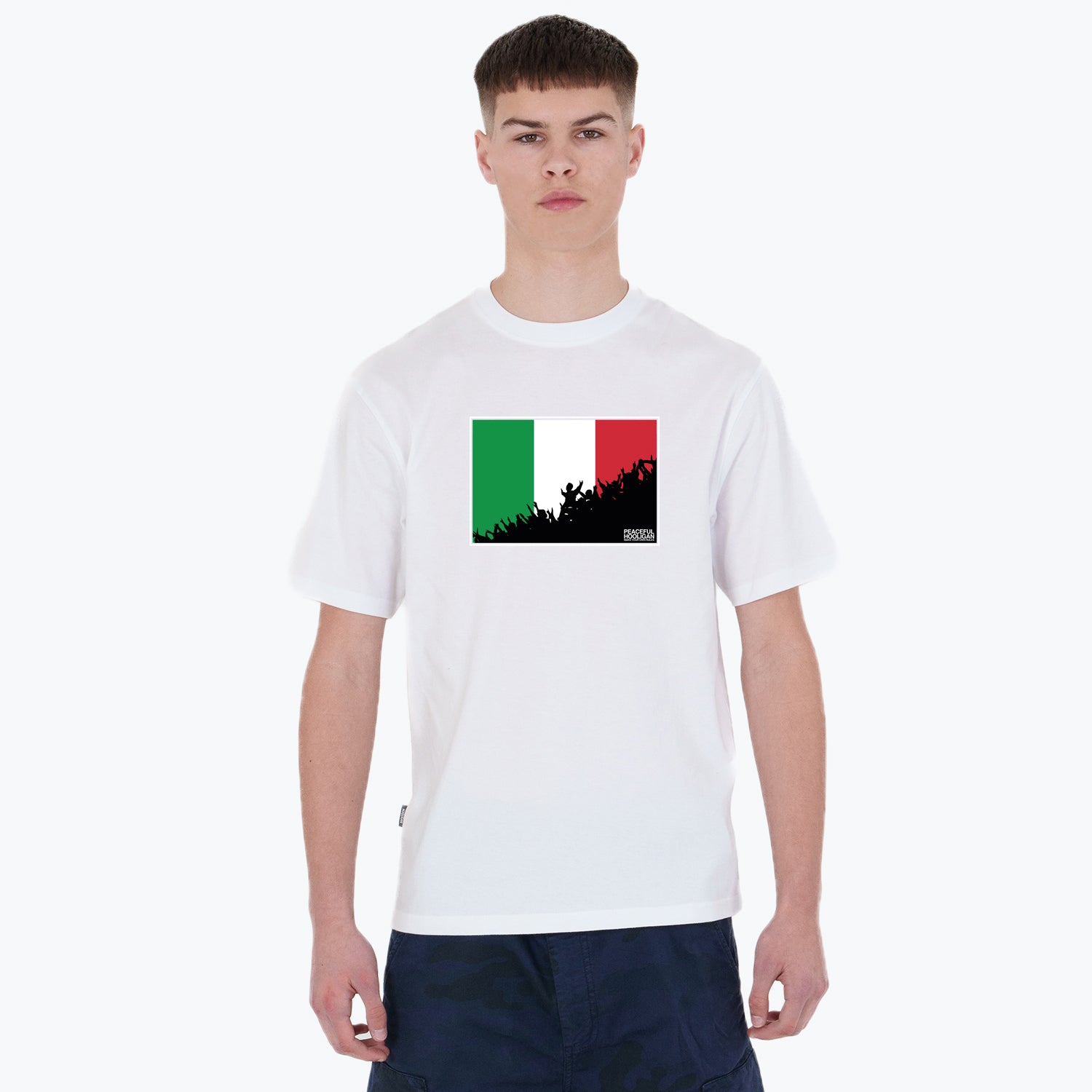 Italy Fanatics T-Shirt White - Peaceful Hooligan