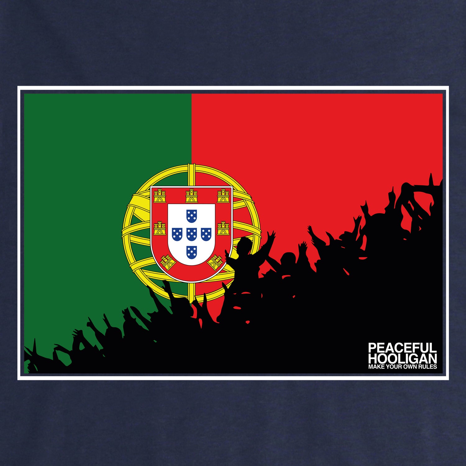 Portugal Fanatics T-Shirt Navy - Peaceful Hooligan
