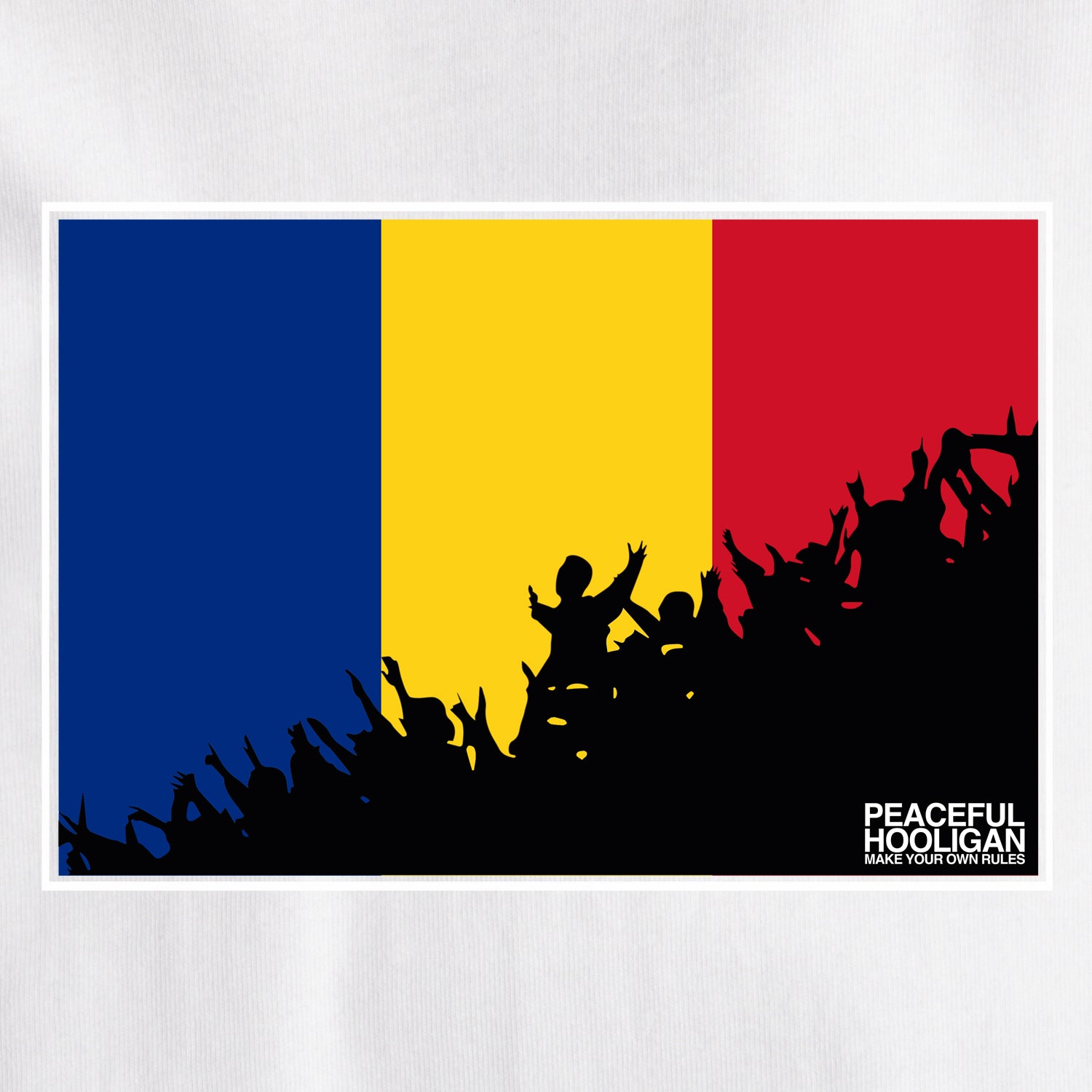Romania Fanatics T-Shirt White - Peaceful Hooligan