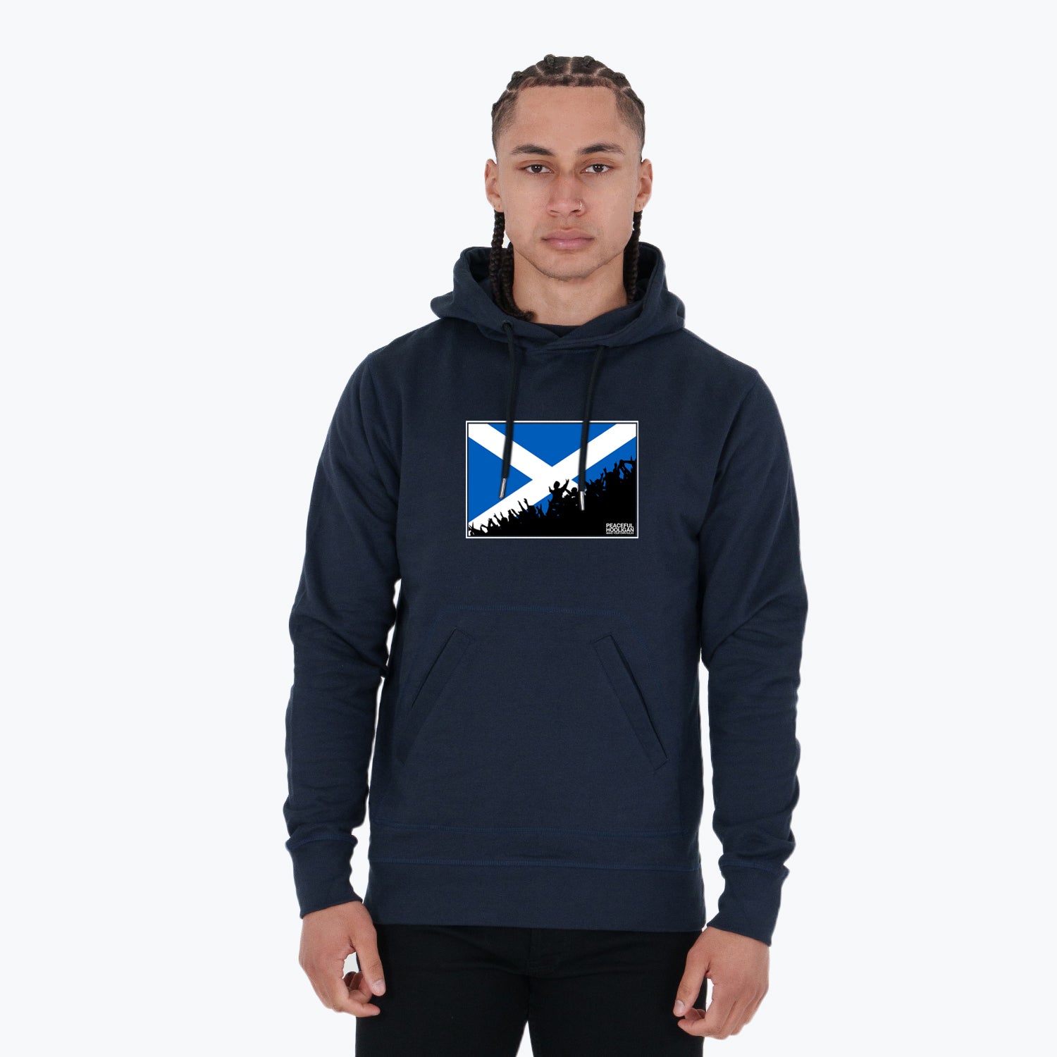 Scotland Fanatics Hoodie Navy - Peaceful Hooligan
