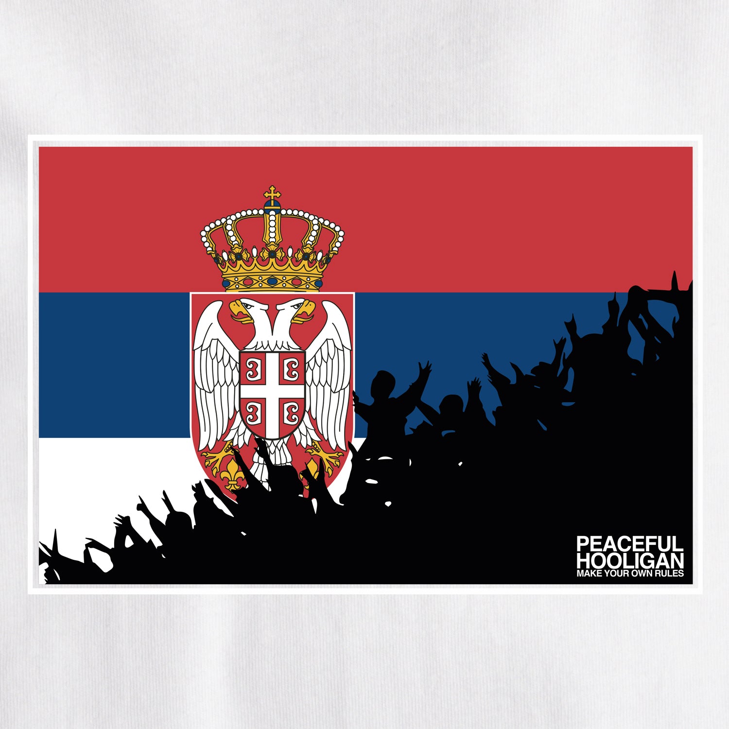 Serbia Fanatics T-Shirt White - Peaceful Hooligan