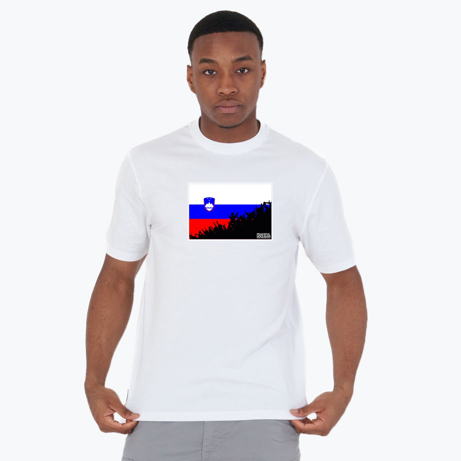 Slovenia Fanatics T-Shirt White - Peaceful Hooligan