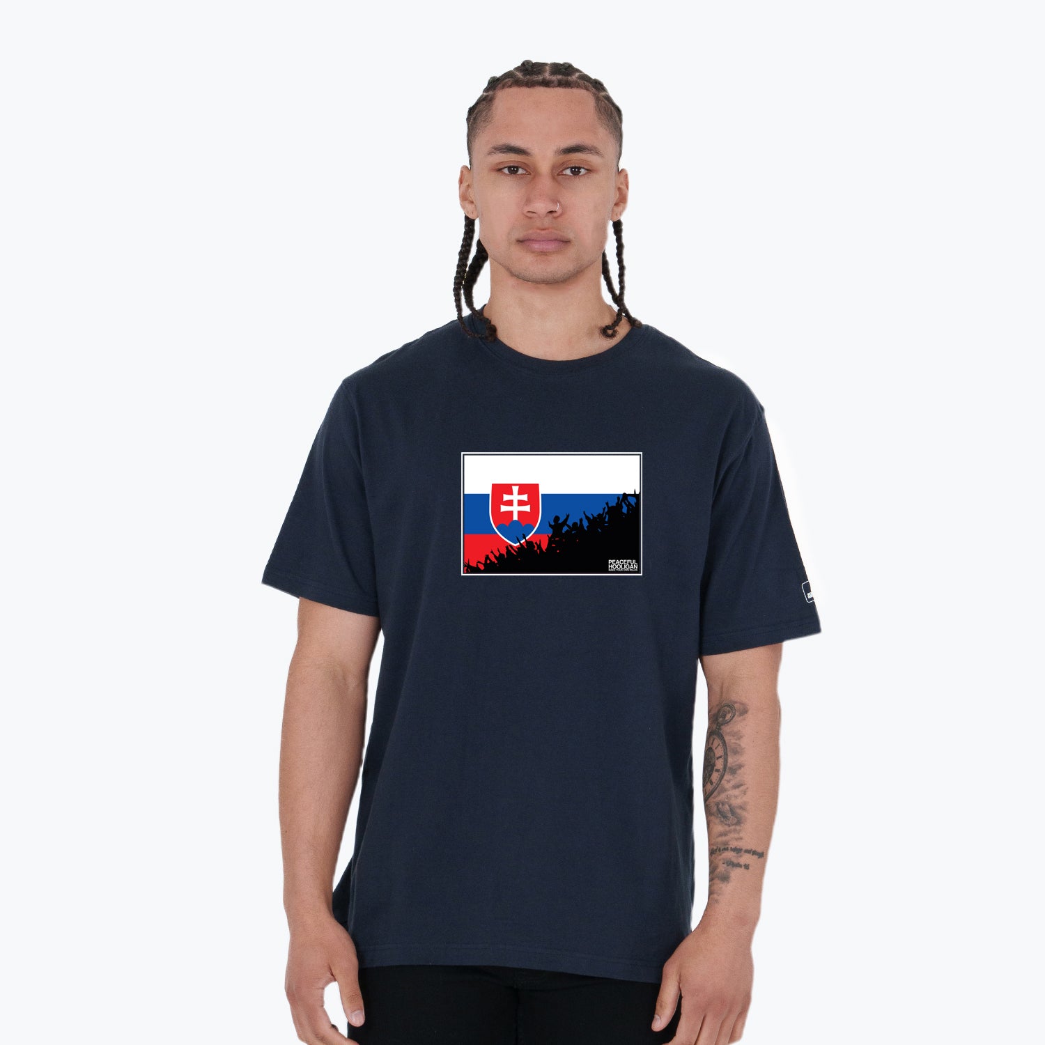 Slovakia Fanatics T-Shirt Navy - Peaceful Hooligan