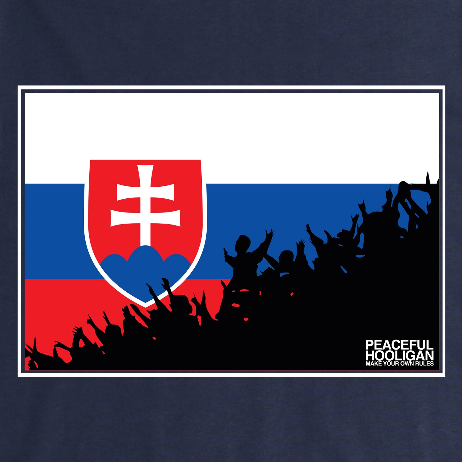 Slovakia Fanatics T-Shirt Navy - Peaceful Hooligan