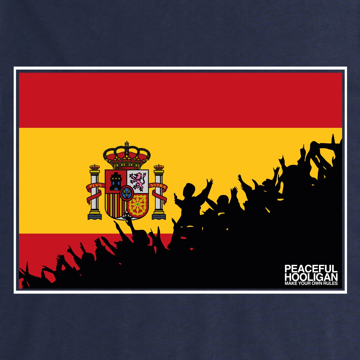 Spain Fanatics T-Shirt Navy - Peaceful Hooligan