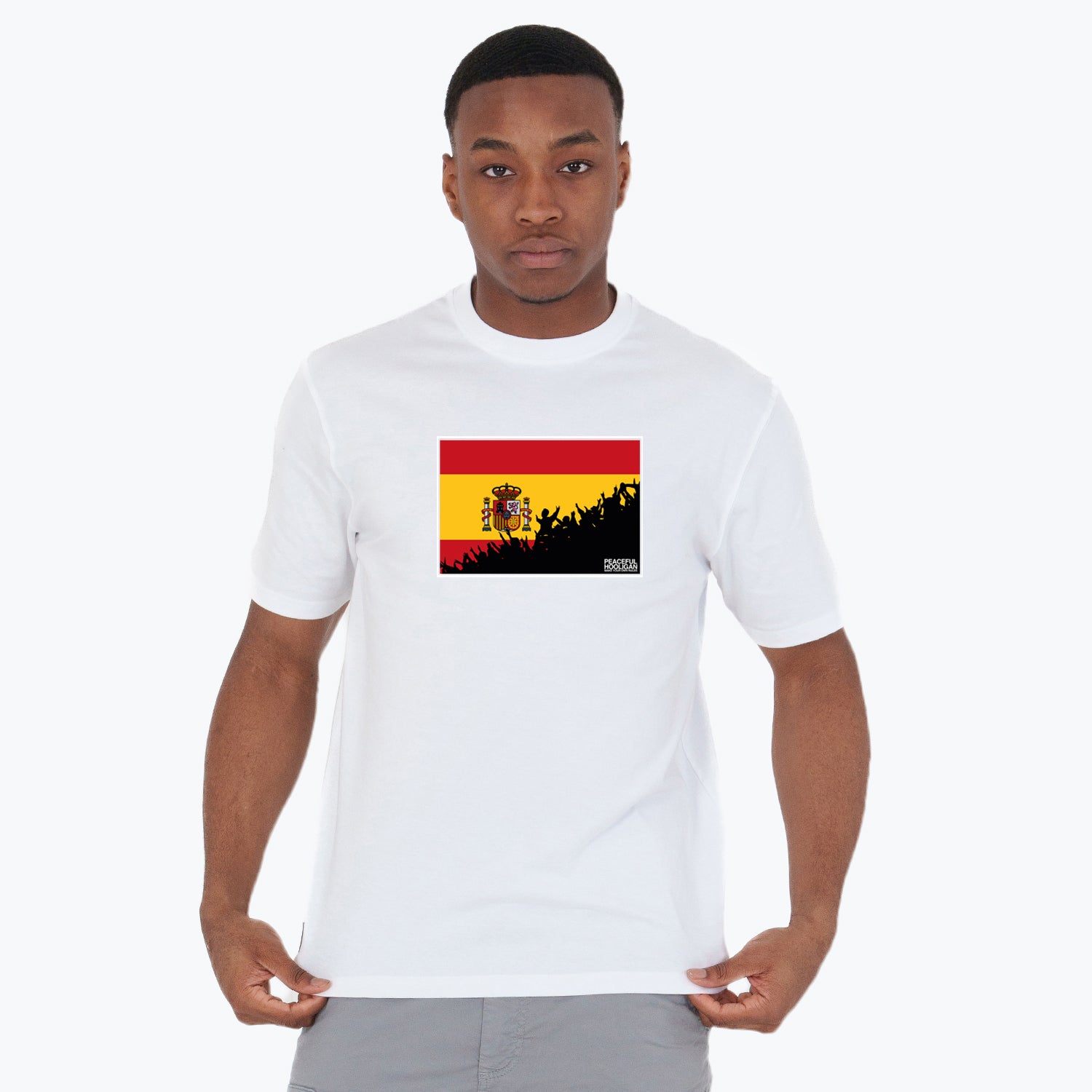 Spain Fanatics T-Shirt White - Peaceful Hooligan