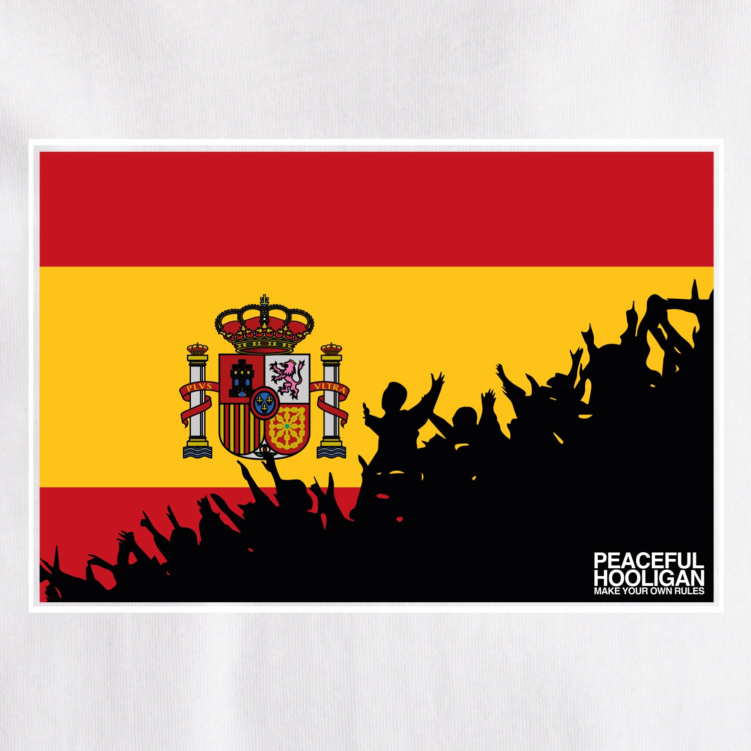 Spain Fanatics T-Shirt White - Peaceful Hooligan