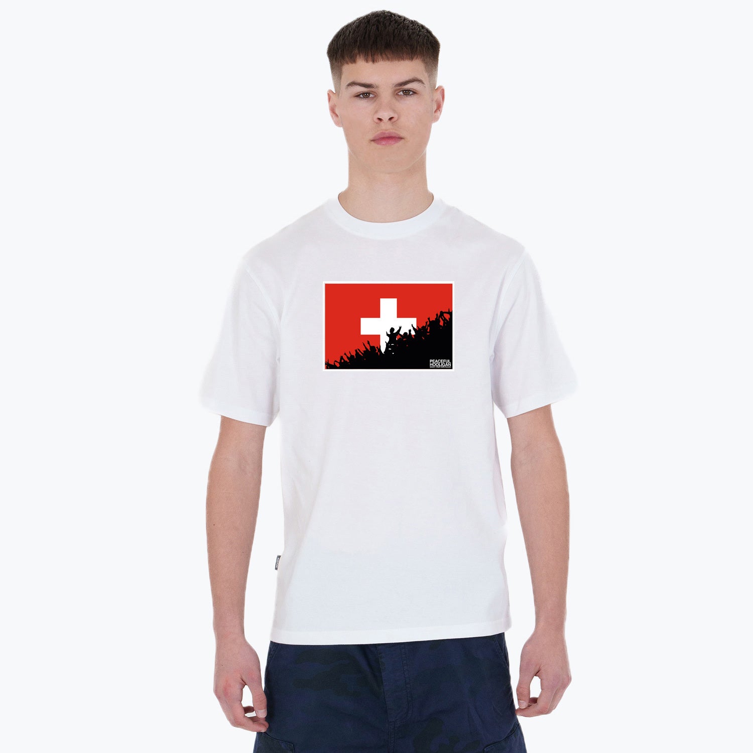 Switzerland Fanatics T-Shirt White - Peaceful Hooligan