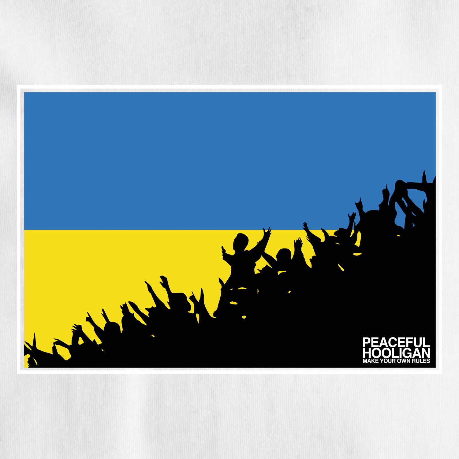 Ukraine Fanatics T-Shirt White - Peaceful Hooligan