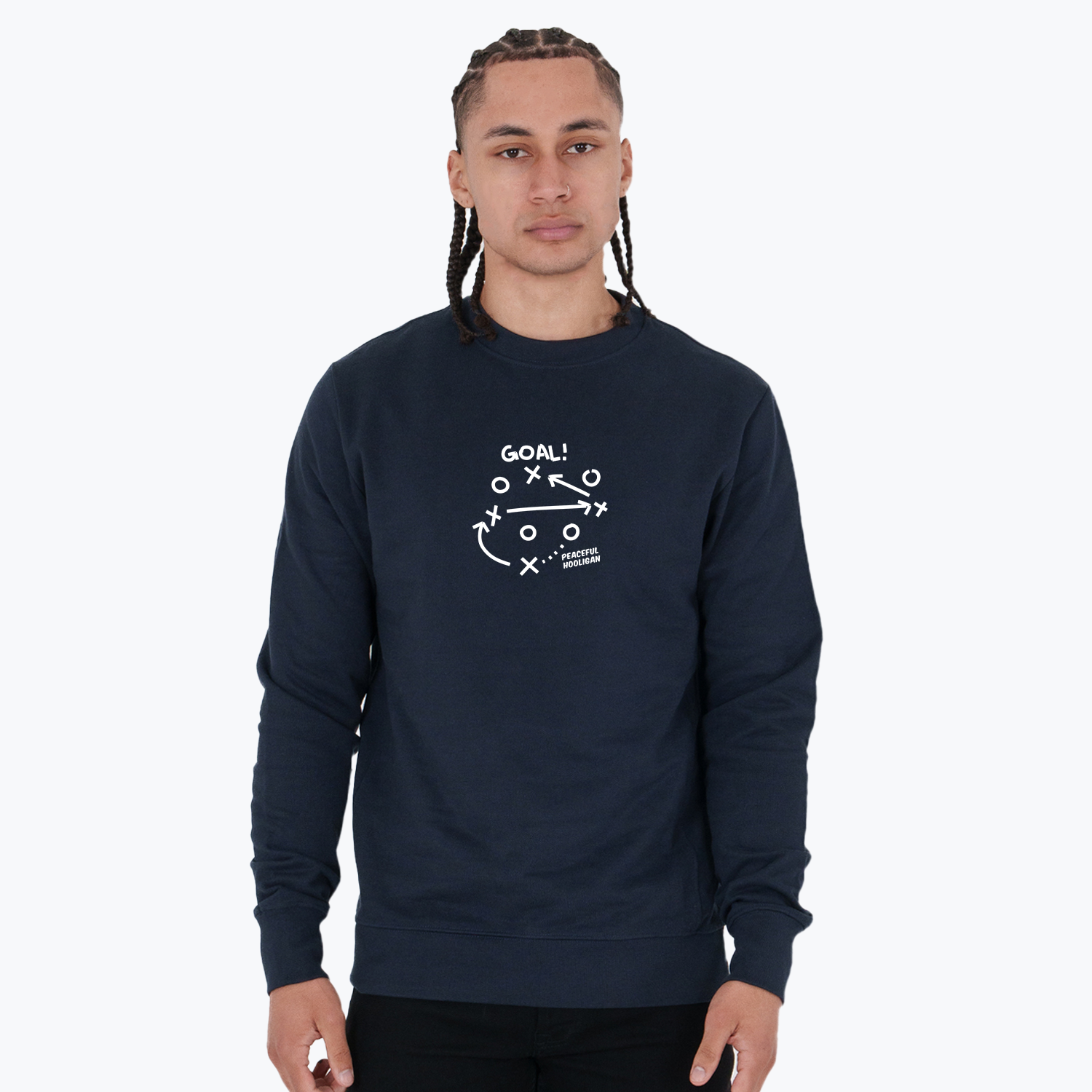 Goal Sweatshirt Navy - Peaceful Hooligan