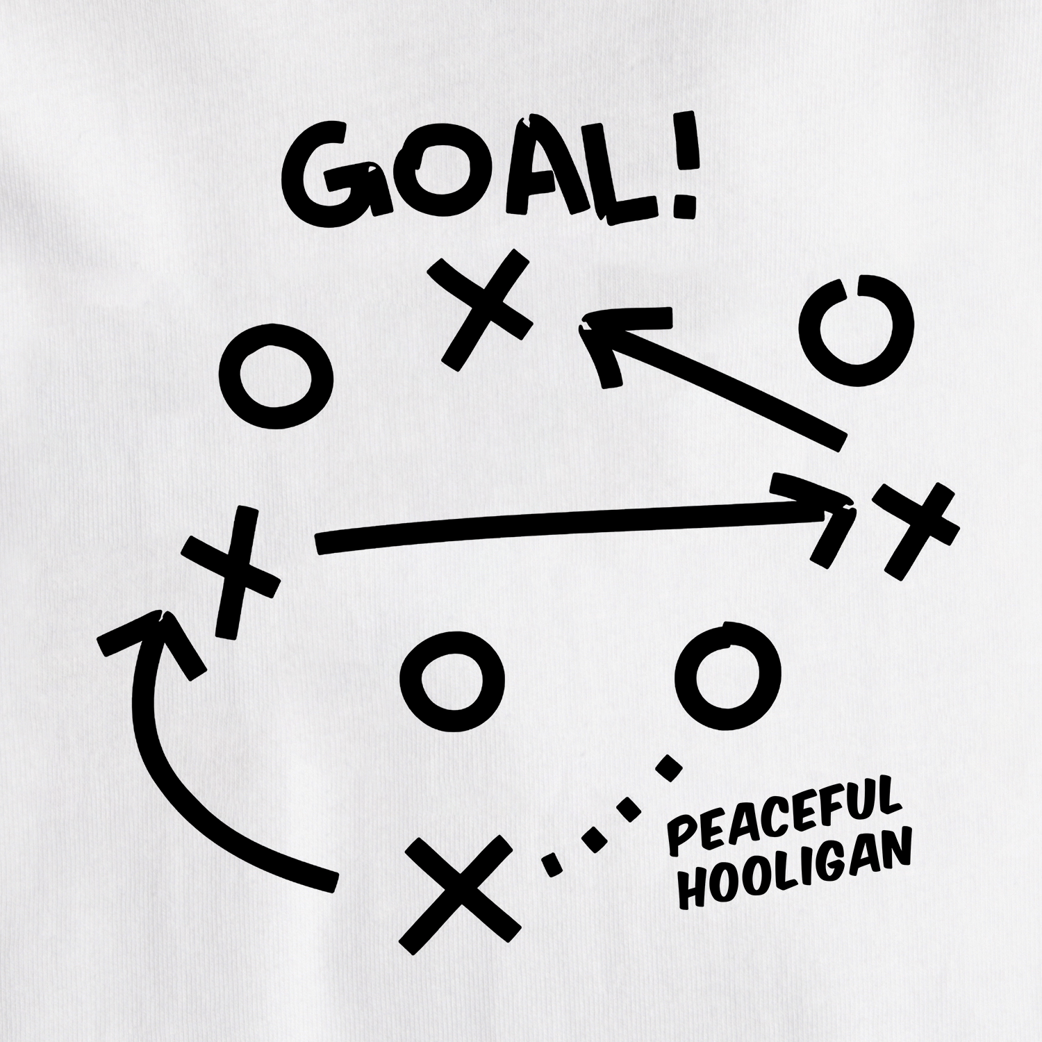 Goal T-Shirt White - Peaceful Hooligan