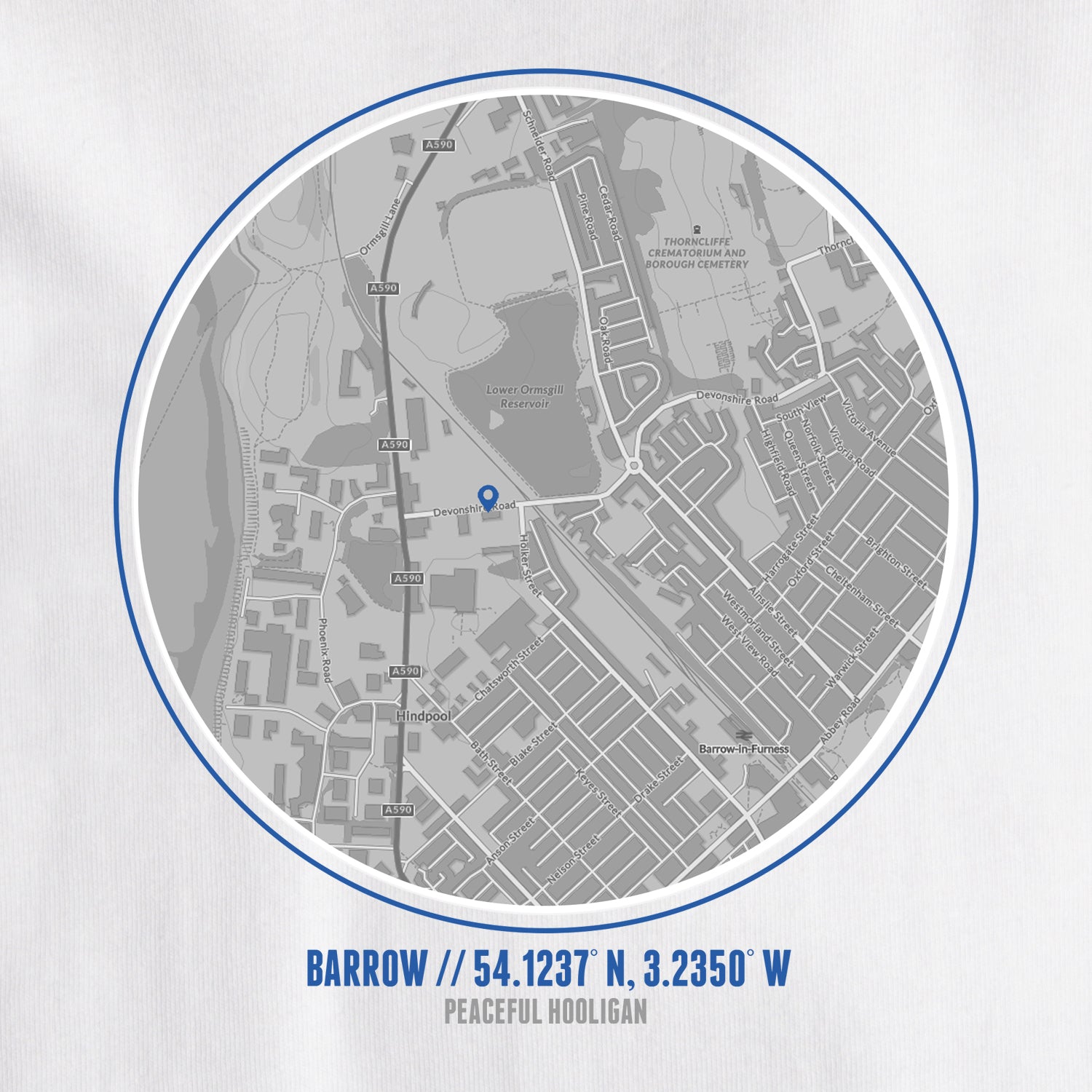 Barrow Location T-Shirt White - Peaceful Hooligan