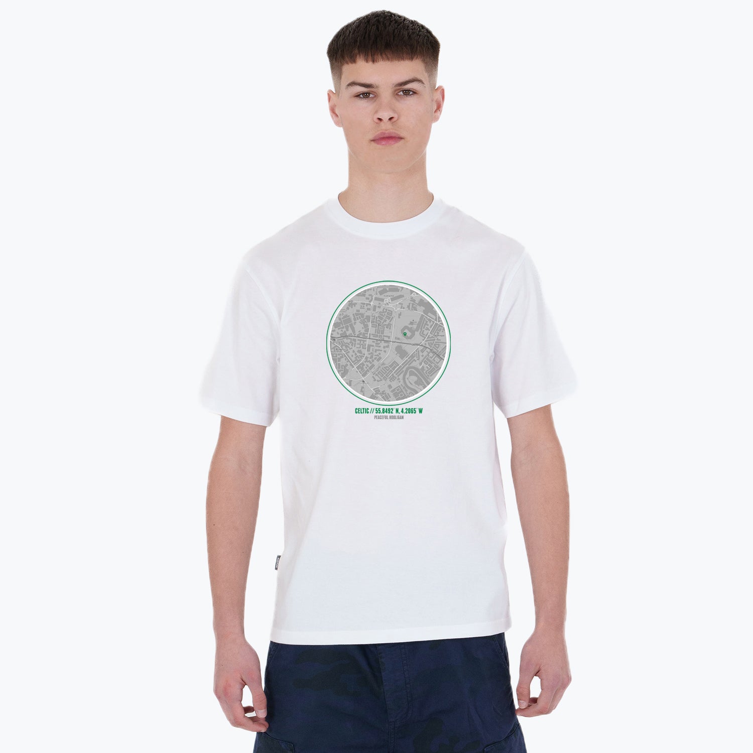 Celtic Location T-Shirt White - Peaceful Hooligan