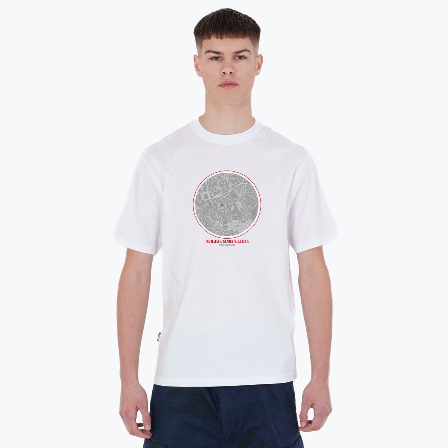The Valley Location T-Shirt White - Peaceful Hooligan