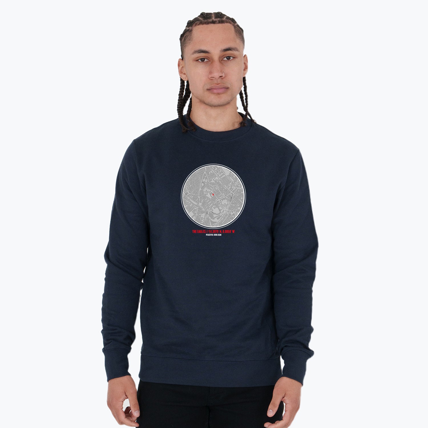 The Eagles Location Sweatshirt Navy - Peaceful Hooligan