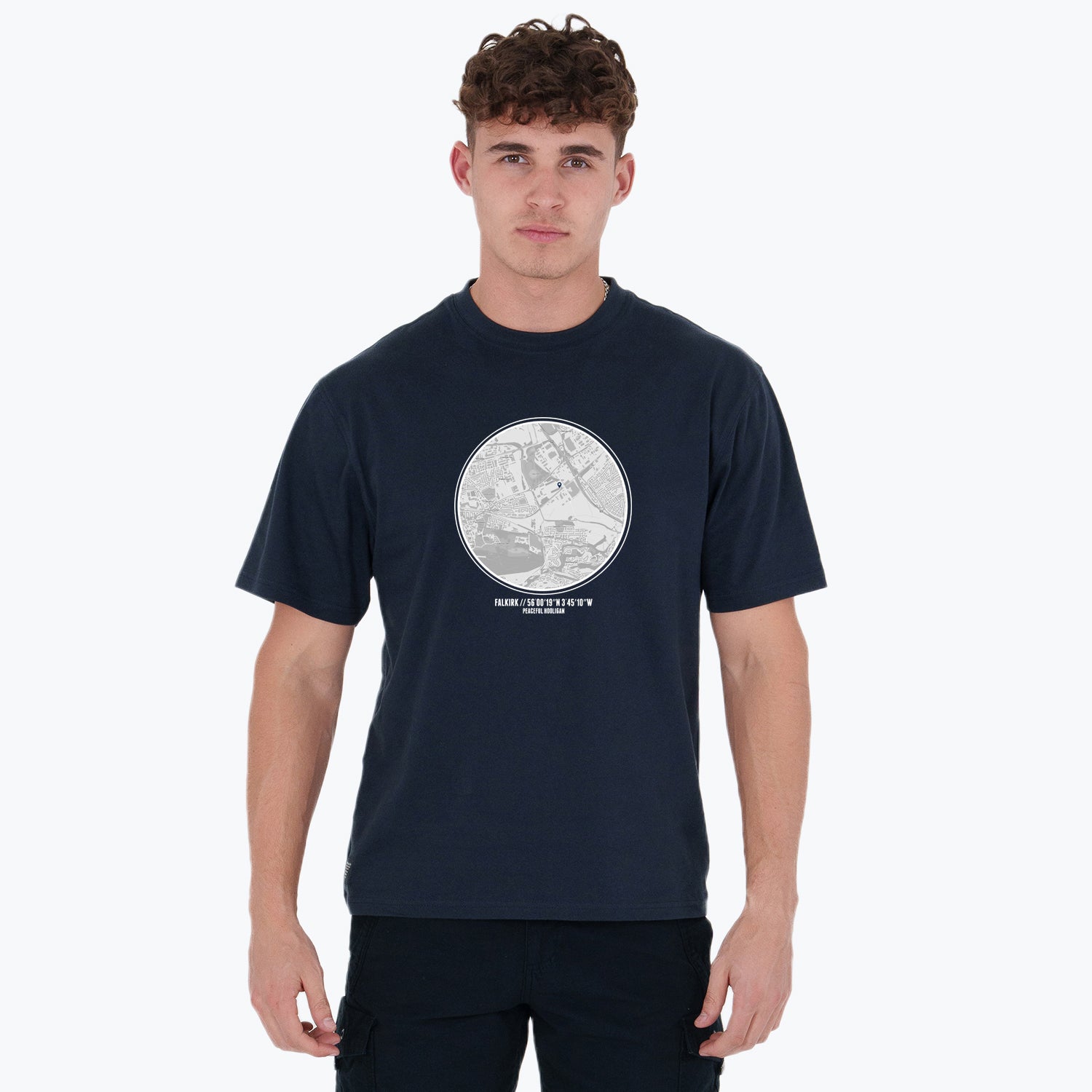 Falkirk Location T-Shirt Navy - Peaceful Hooligan