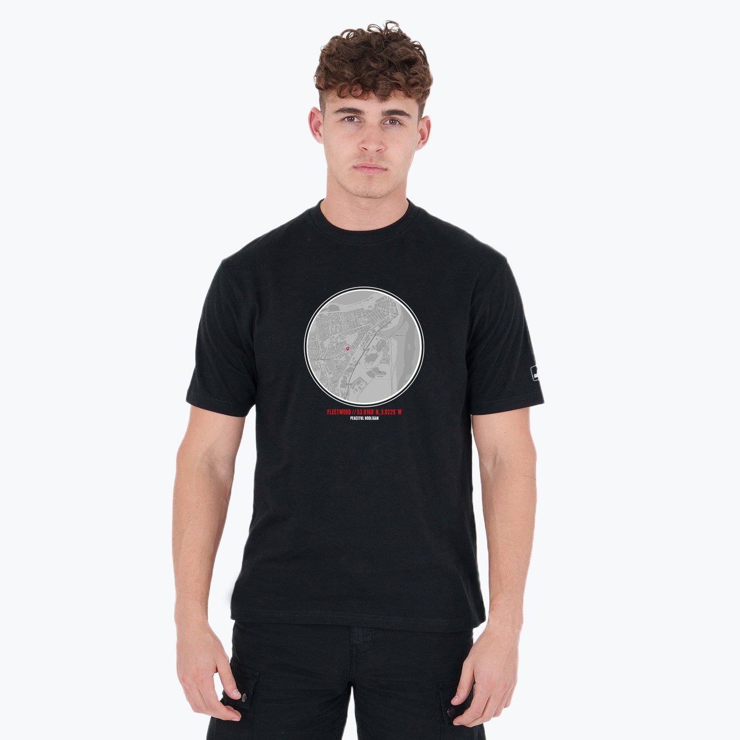Fleetwood Location T-Shirt Black - Peaceful Hooligan