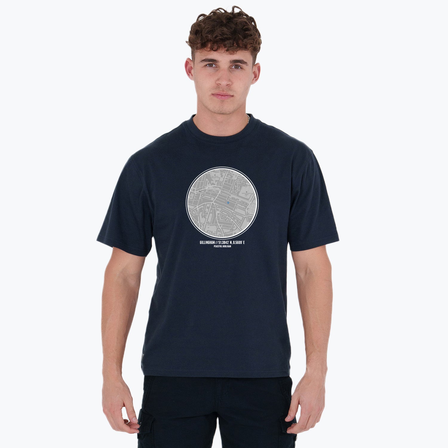 Gillingham Location T-Shirt Navy - Peaceful Hooligan