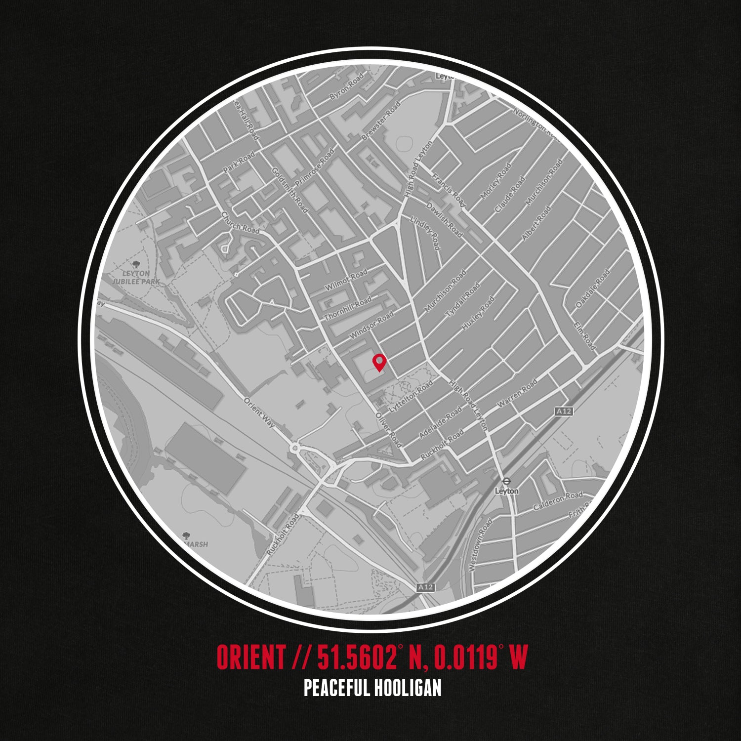 Orient Location Sweatshirt Black - Peaceful Hooligan