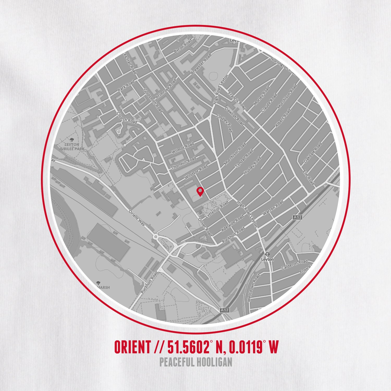 Orient Location T-Shirt White - Peaceful Hooligan