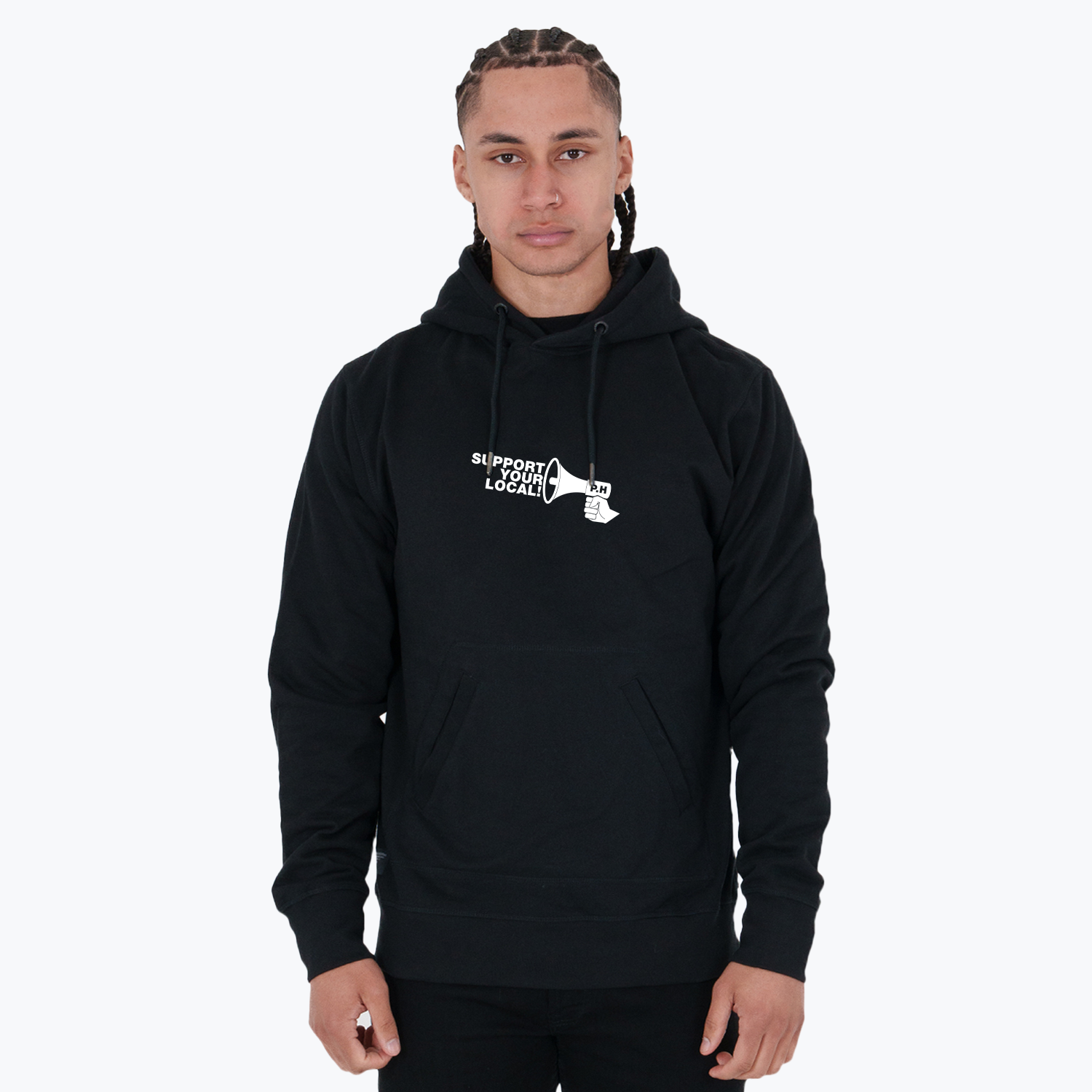Local Hoodie Black - Peaceful Hooligan