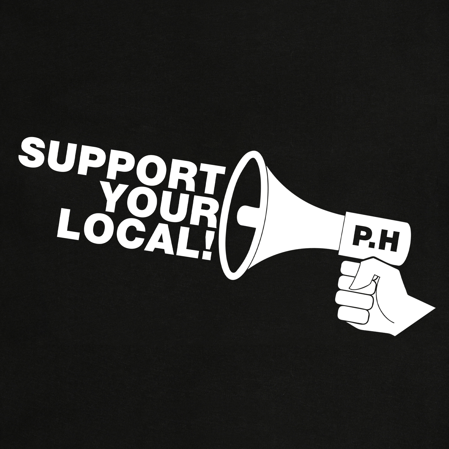 Local Hoodie Black - Peaceful Hooligan