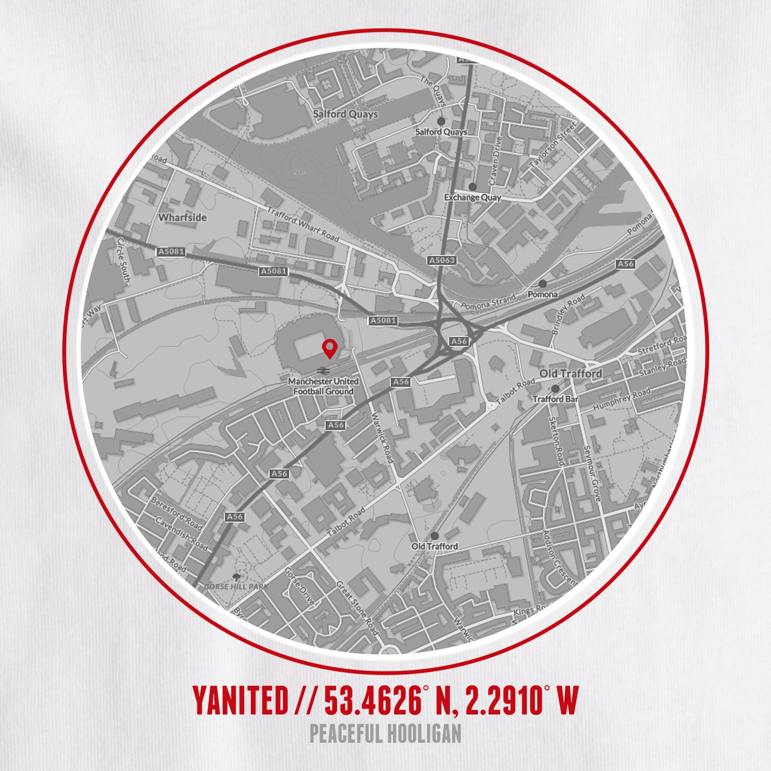 Yanited Location T-Shirt White - Peaceful Hooligan