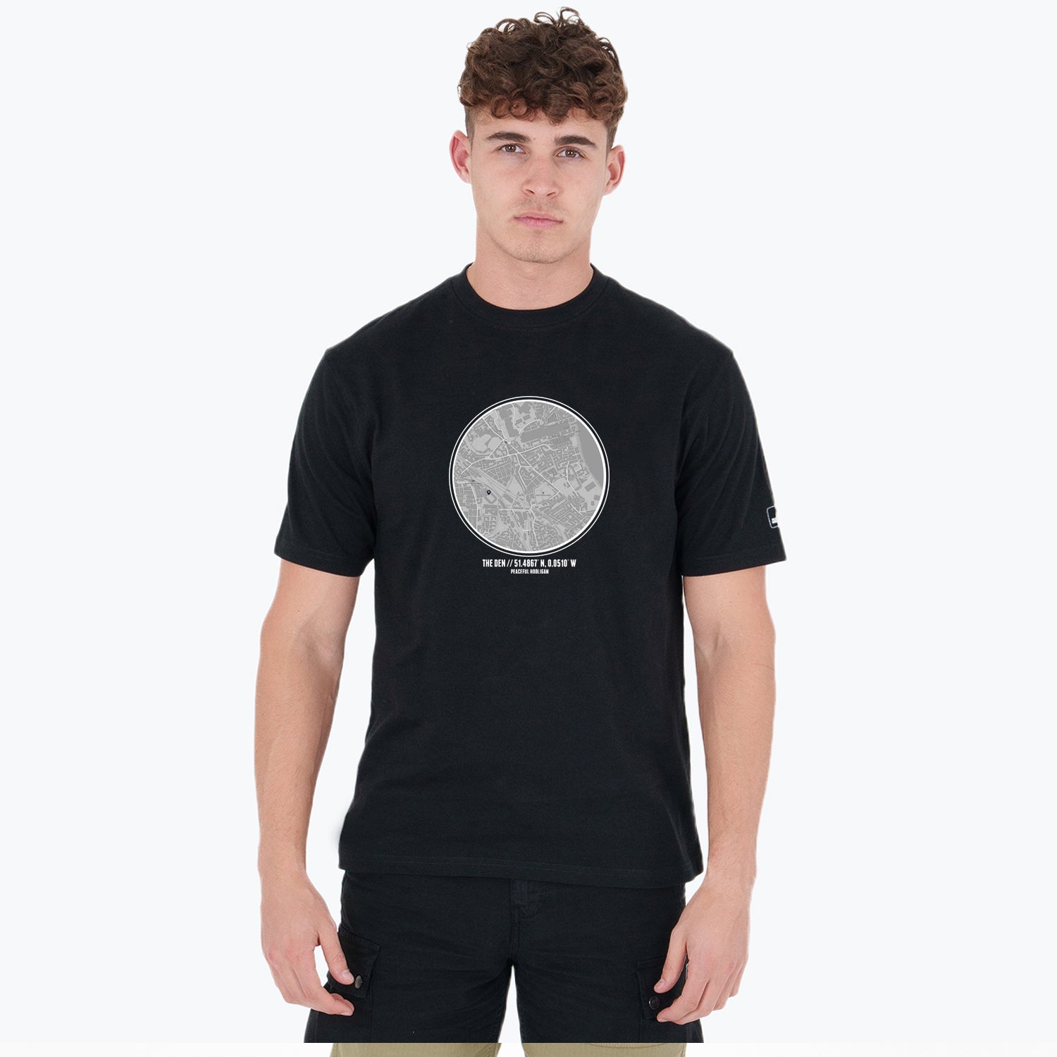 The Den Location T-Shirt Black - Peaceful Hooligan