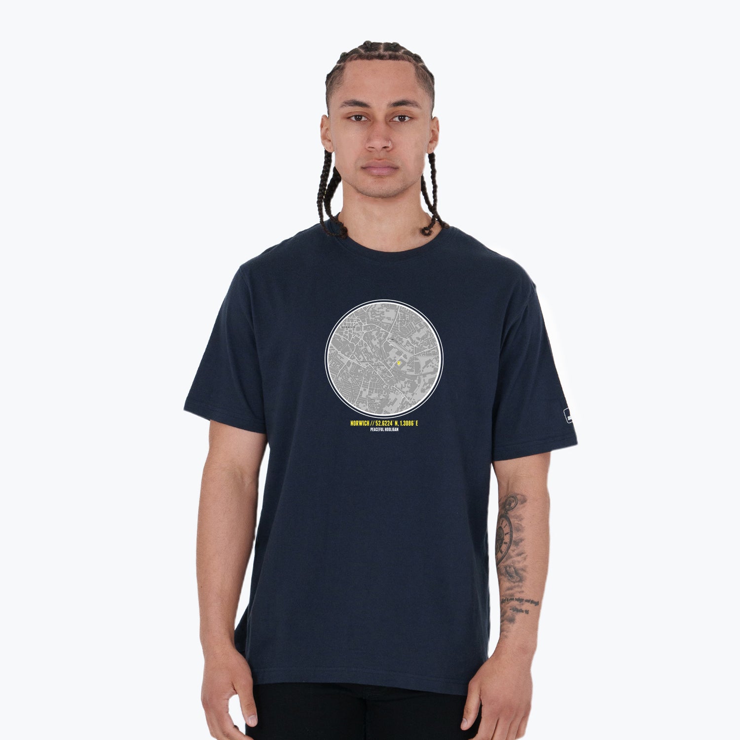 Norwich Location T-Shirt Navy - Peaceful Hooligan