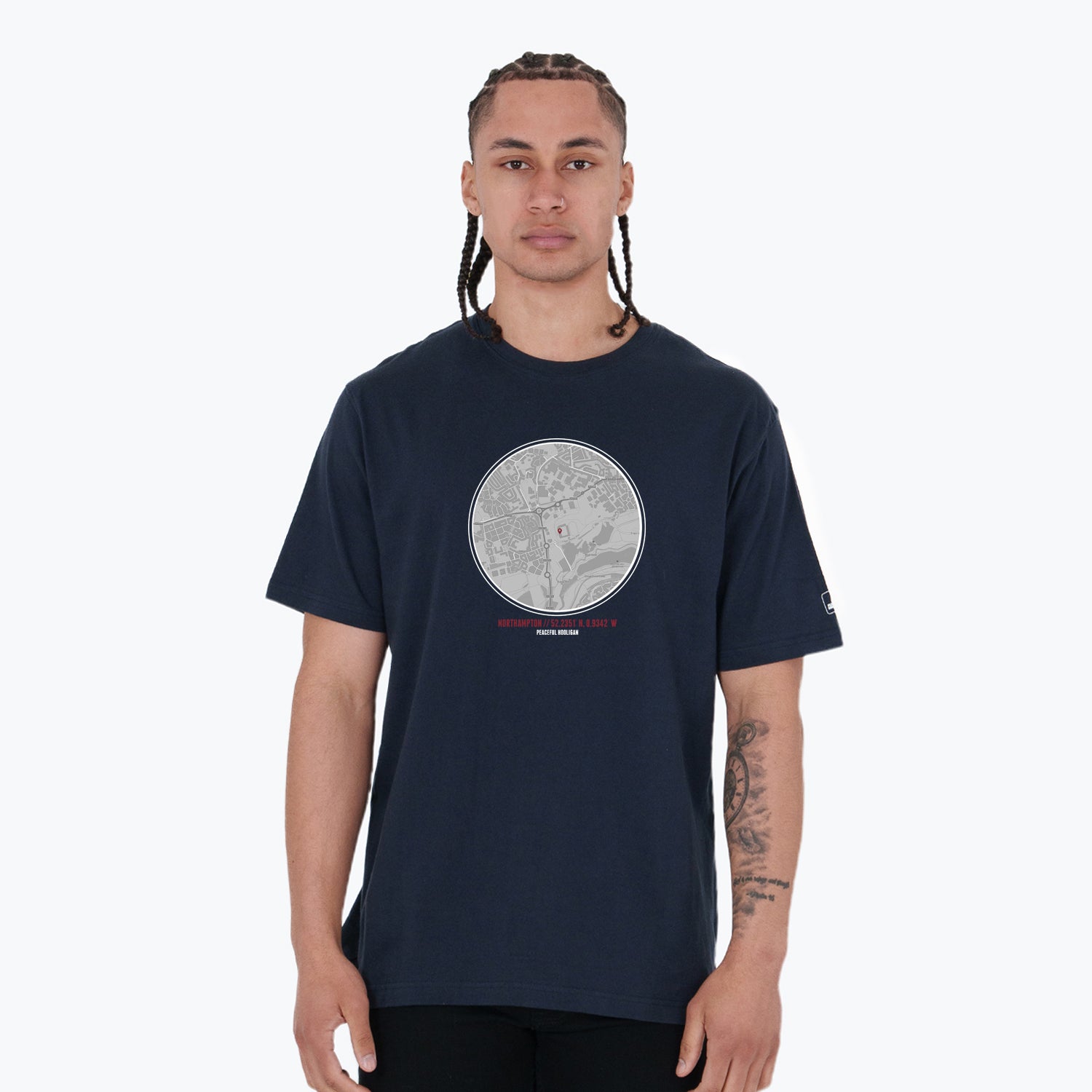 Northampton Location T-Shirt Navy - Peaceful Hooligan