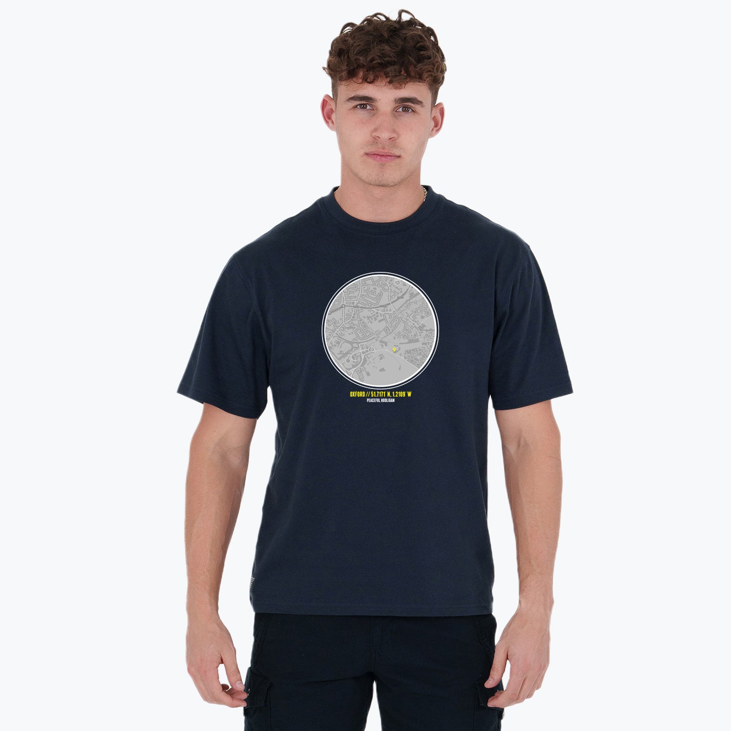 Oxford Location T-Shirt Navy - Peaceful Hooligan