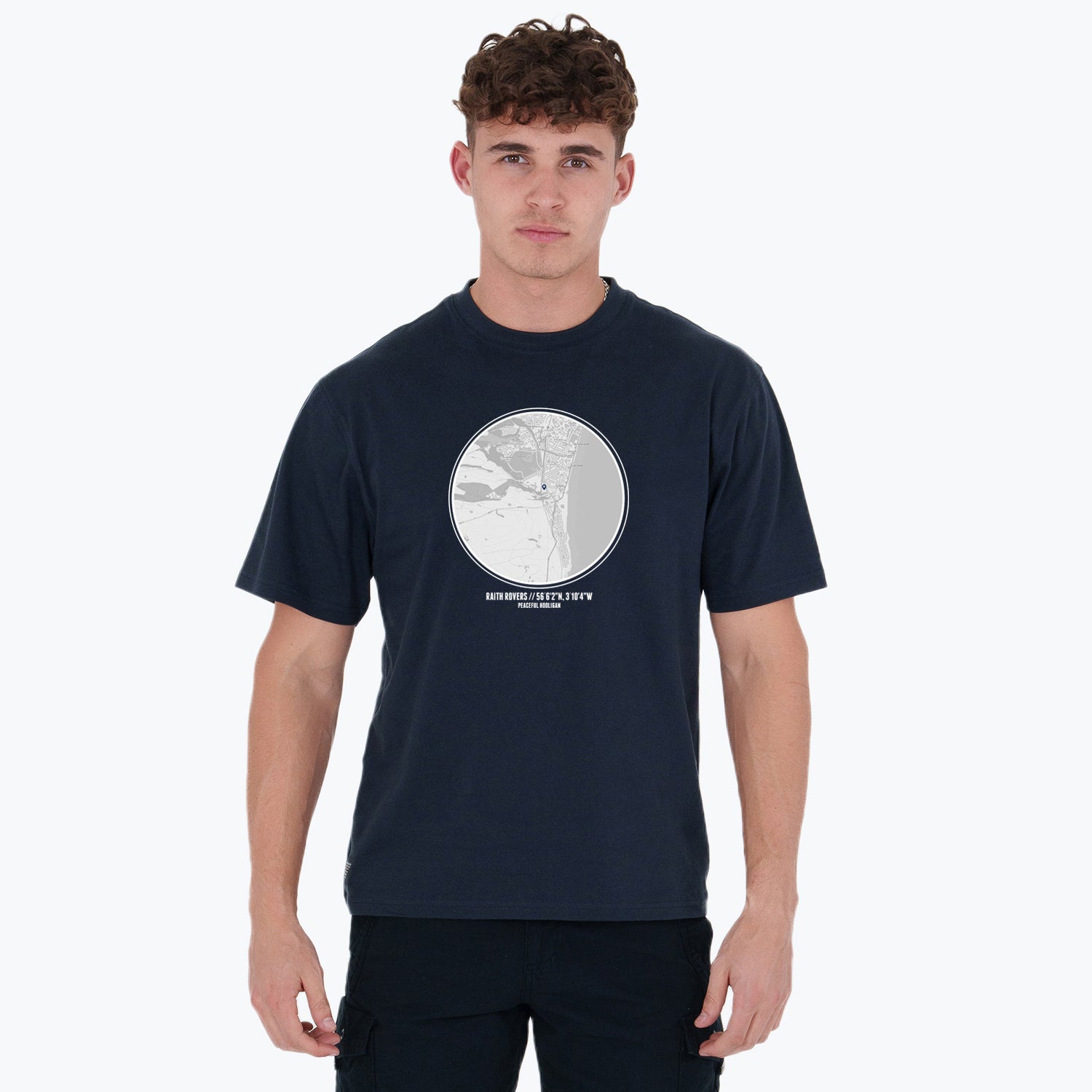 Raith Rovers Location T-Shirt Navy - Peaceful Hooligan