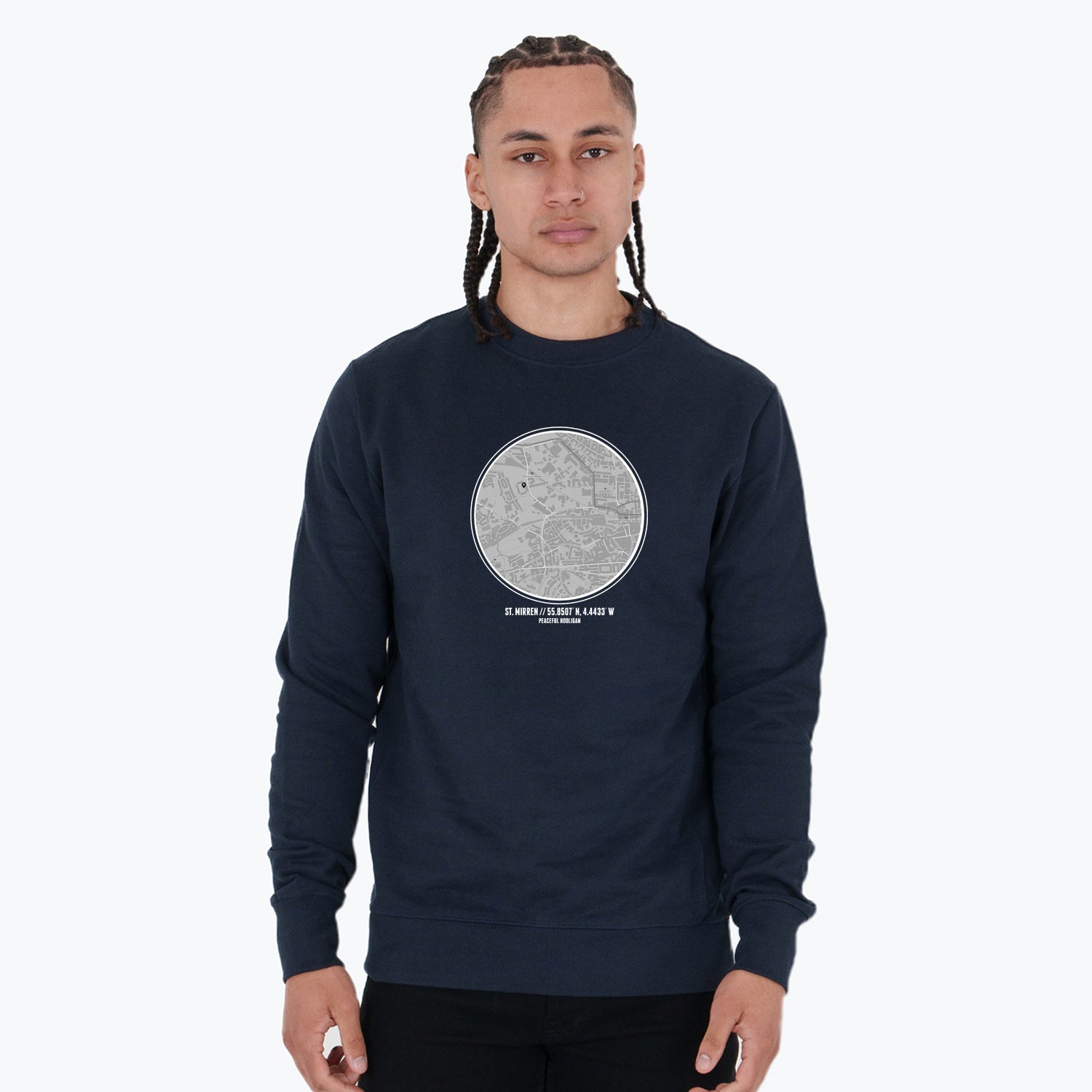 St Mirren Location Sweatshirt Navy - Peaceful Hooligan