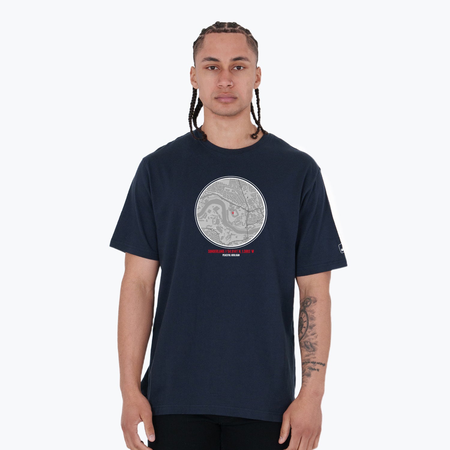 Sunderland Location T-Shirt Navy - Peaceful Hooligan