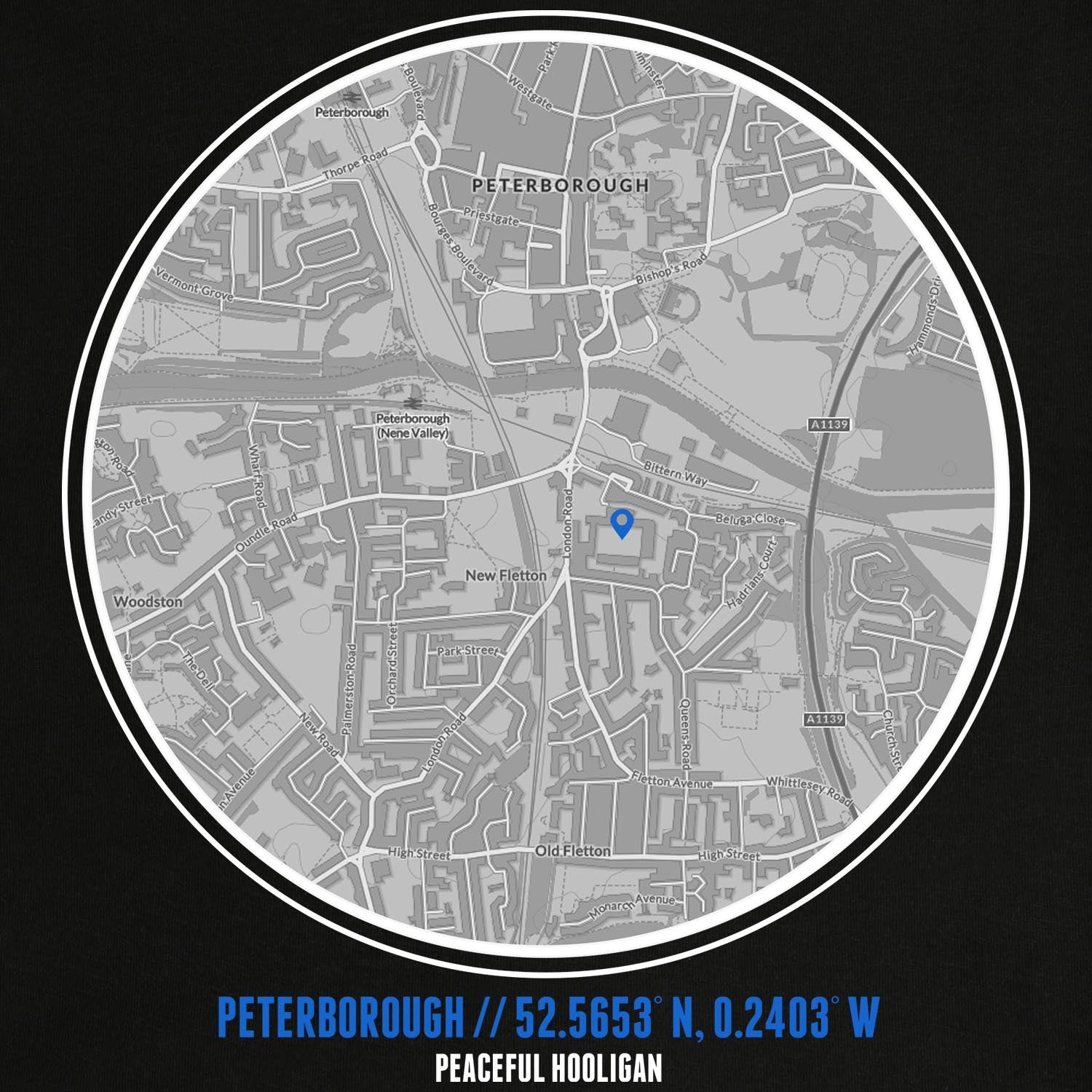 PODLOCATIONPETRBUNITATHLSWTBLKBUND_Black_Peterborough_United_Location2