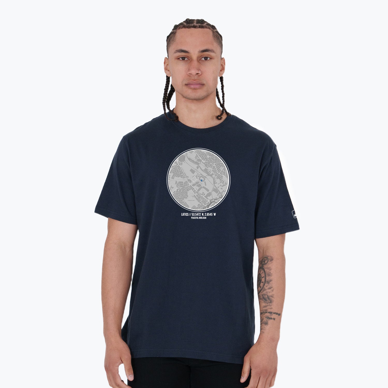 Wigan Location T-Shirt Navy - Peaceful Hooligan