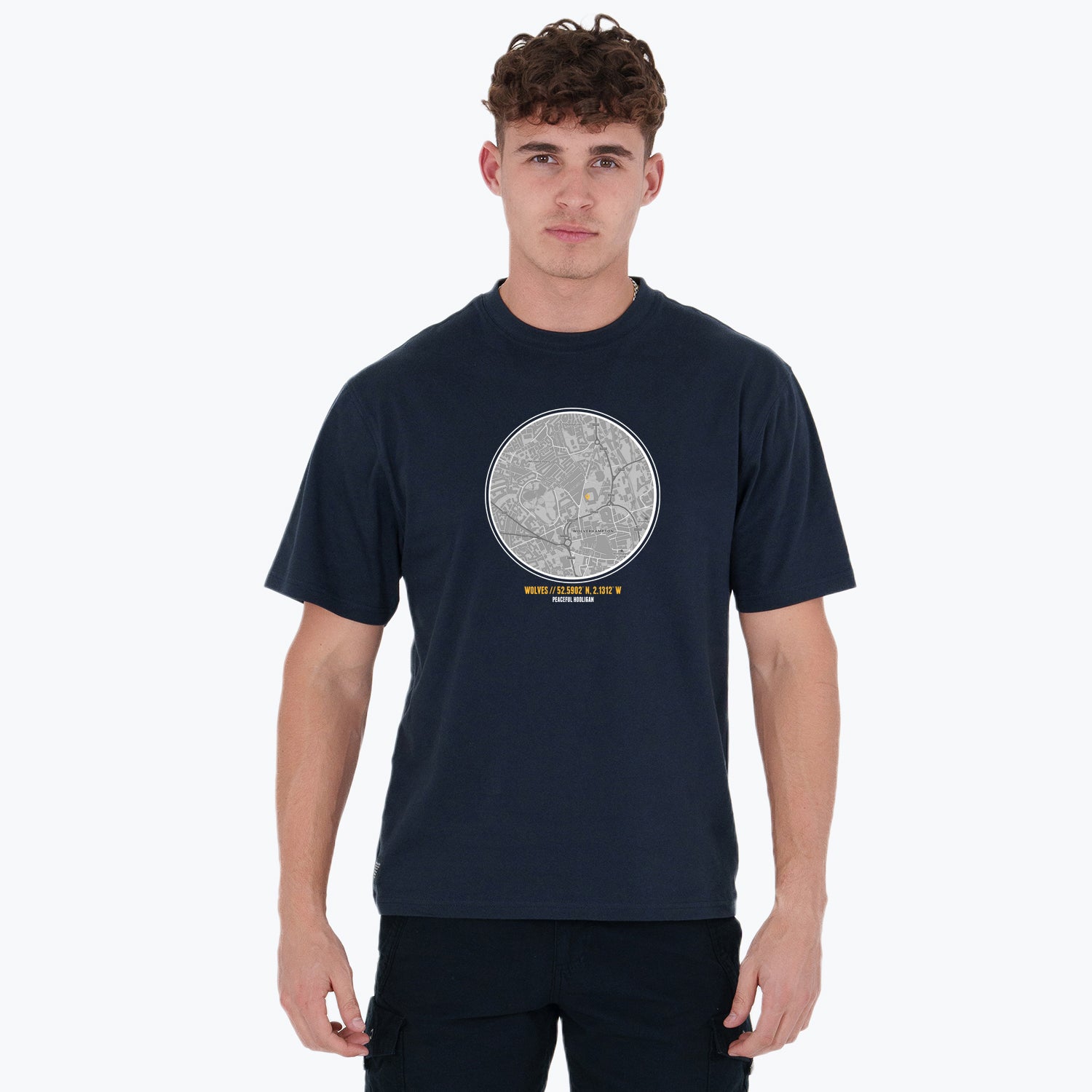 Wolverhampton Location T-Shirt Navy - Peaceful Hooligan