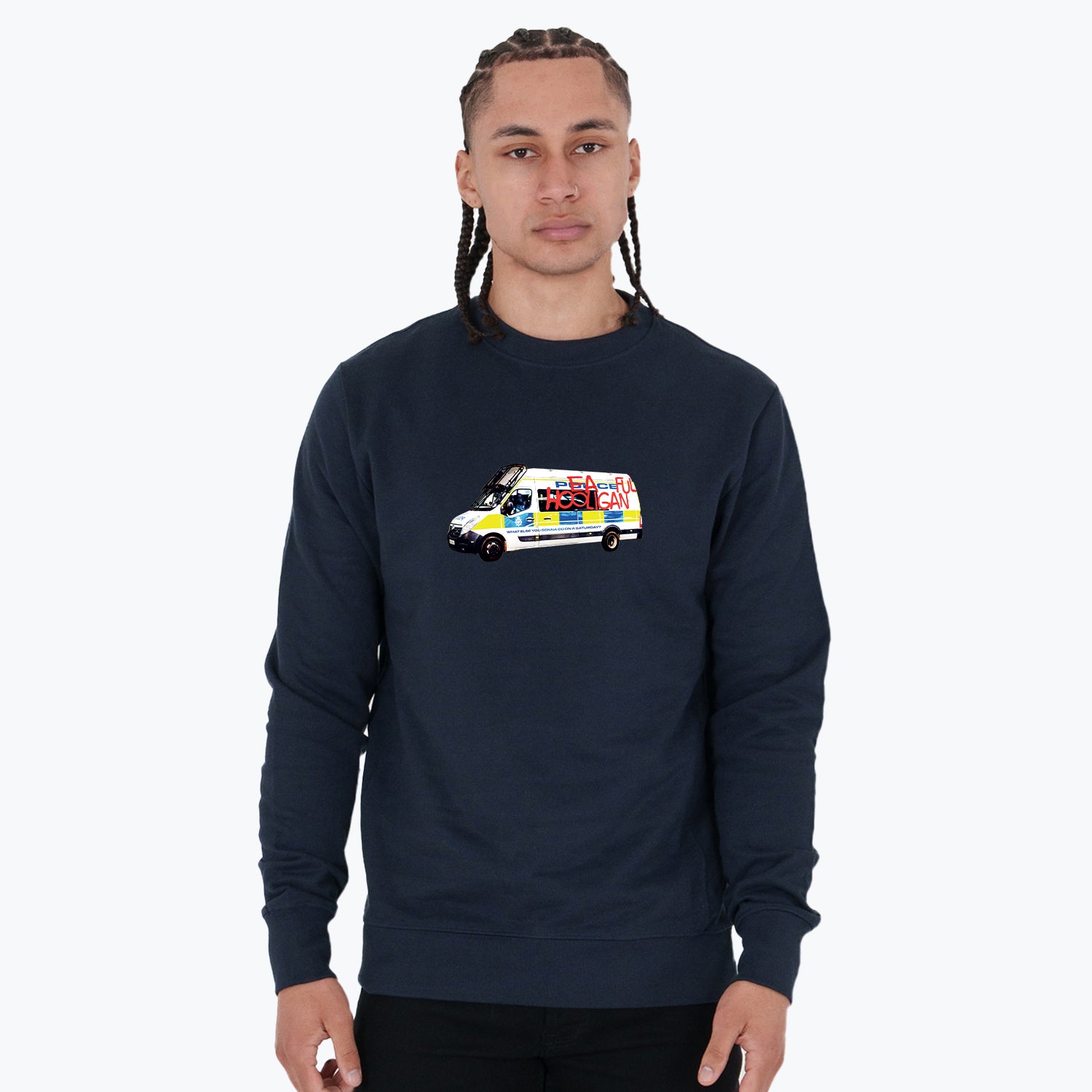 Policeful Sweatshirt Navy - Peaceful Hooligan