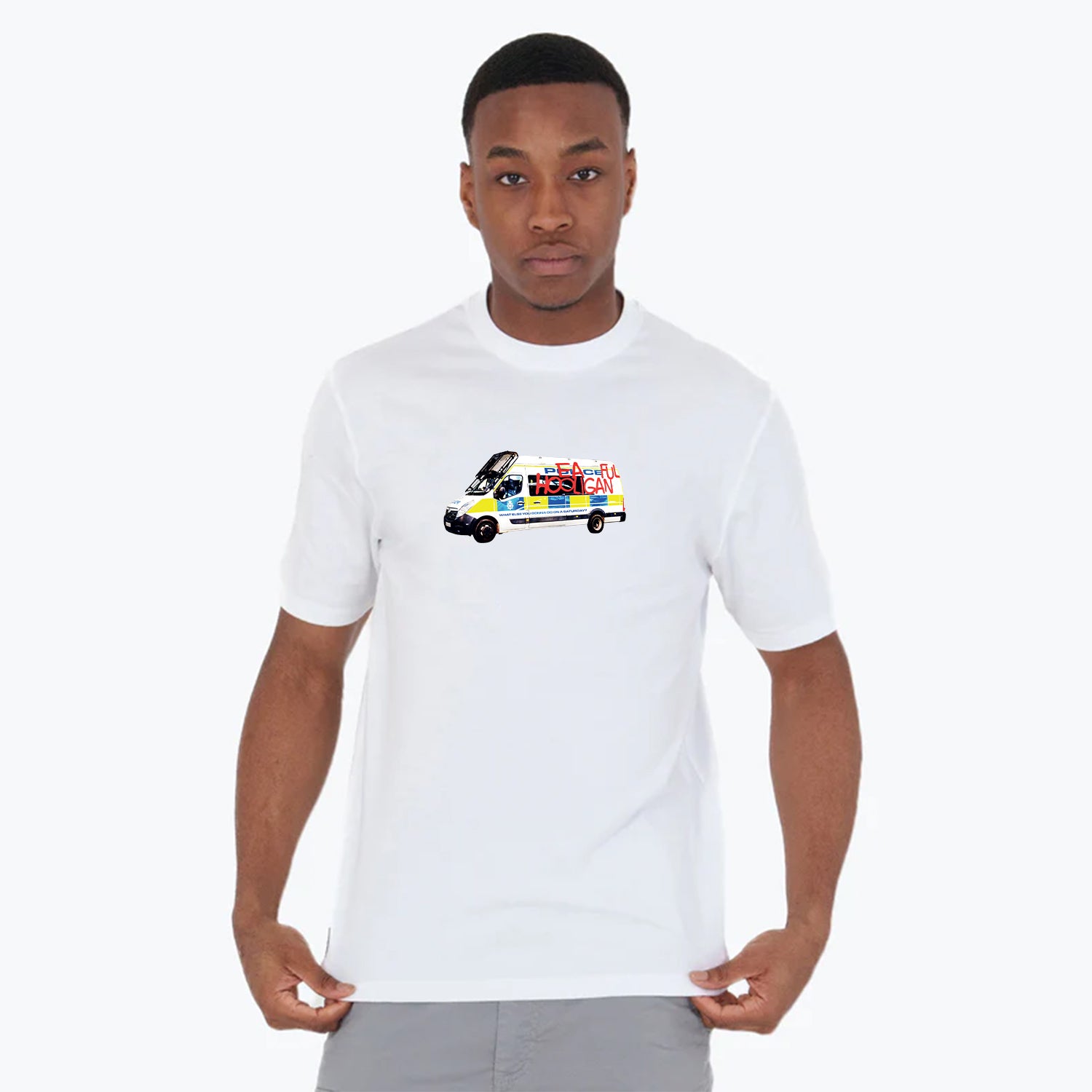 Policeful T-Shirt White - Peaceful Hooligan